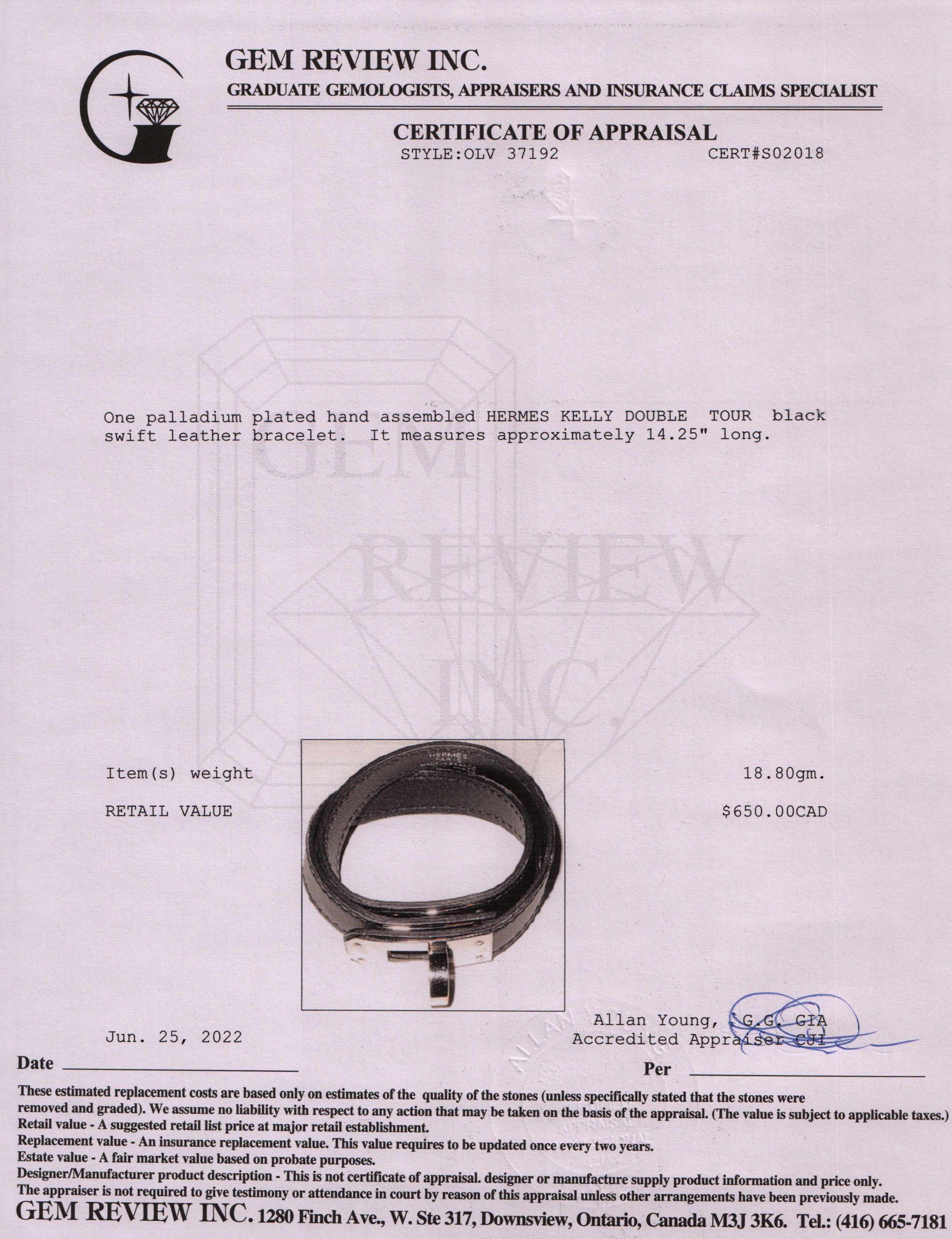 Hermes Kelly Double Tour Bracelet w/ Box