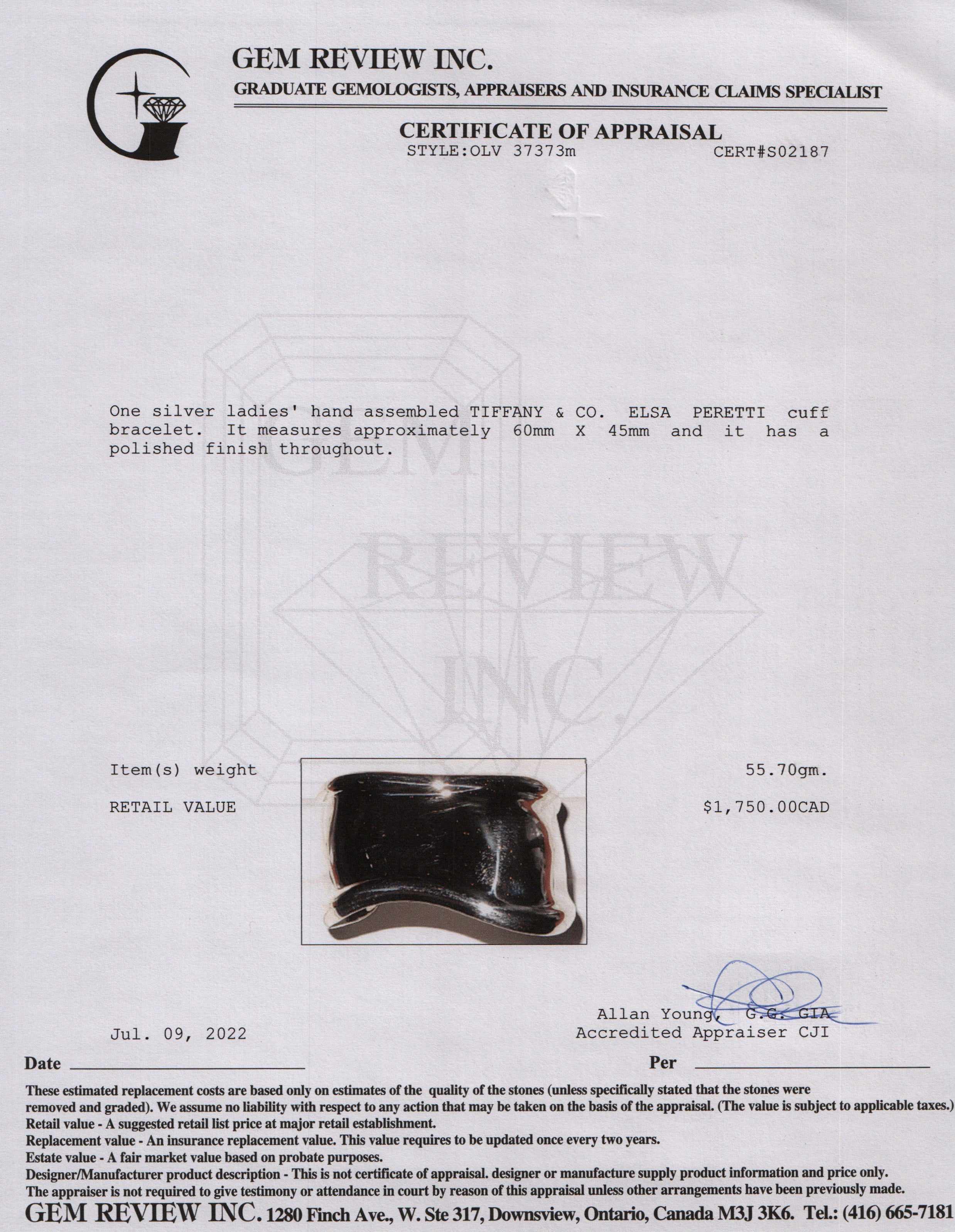 Tiffany & Co. Elsa Peretti Bone Cuff