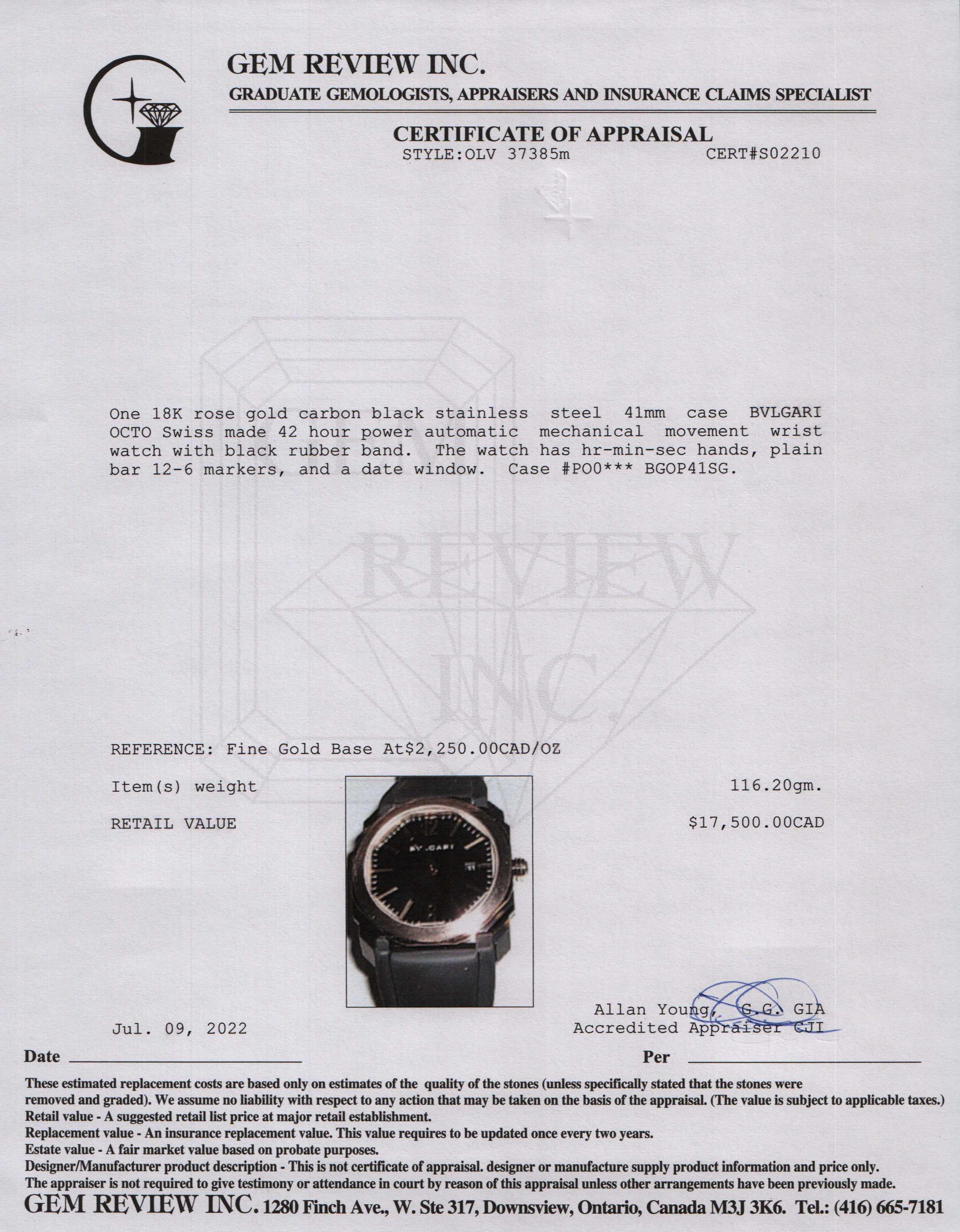 BVLGARI Octo Automatic Watch