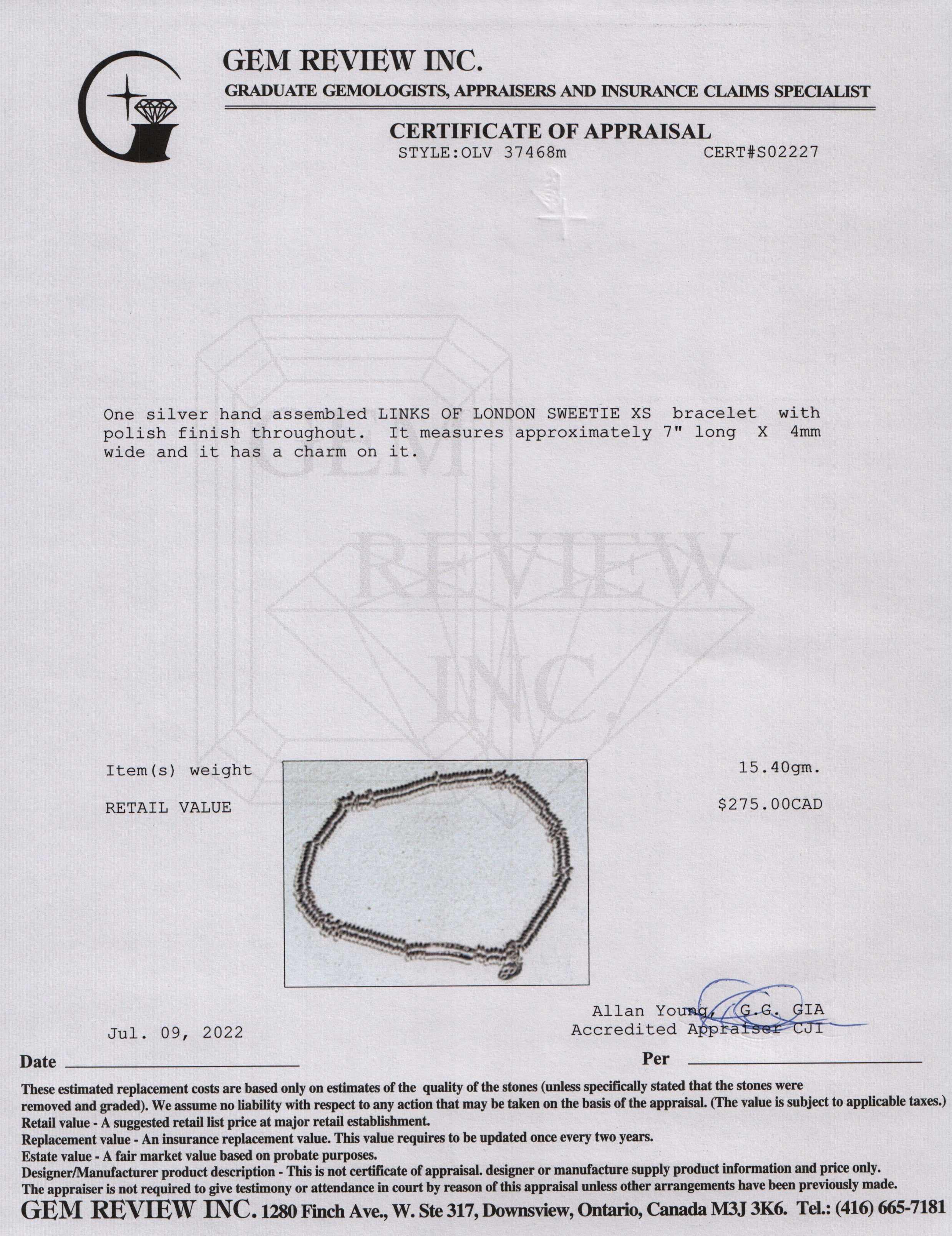 Links of London Sweetie XS Heart Bracelet