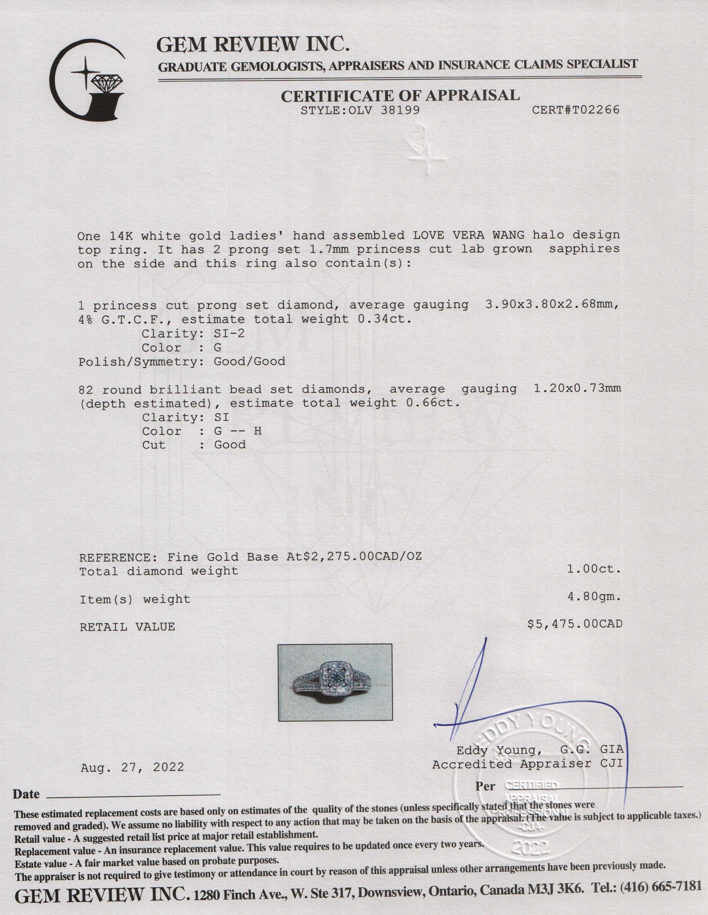 Vera Wang Love Diamond Engagement Ring