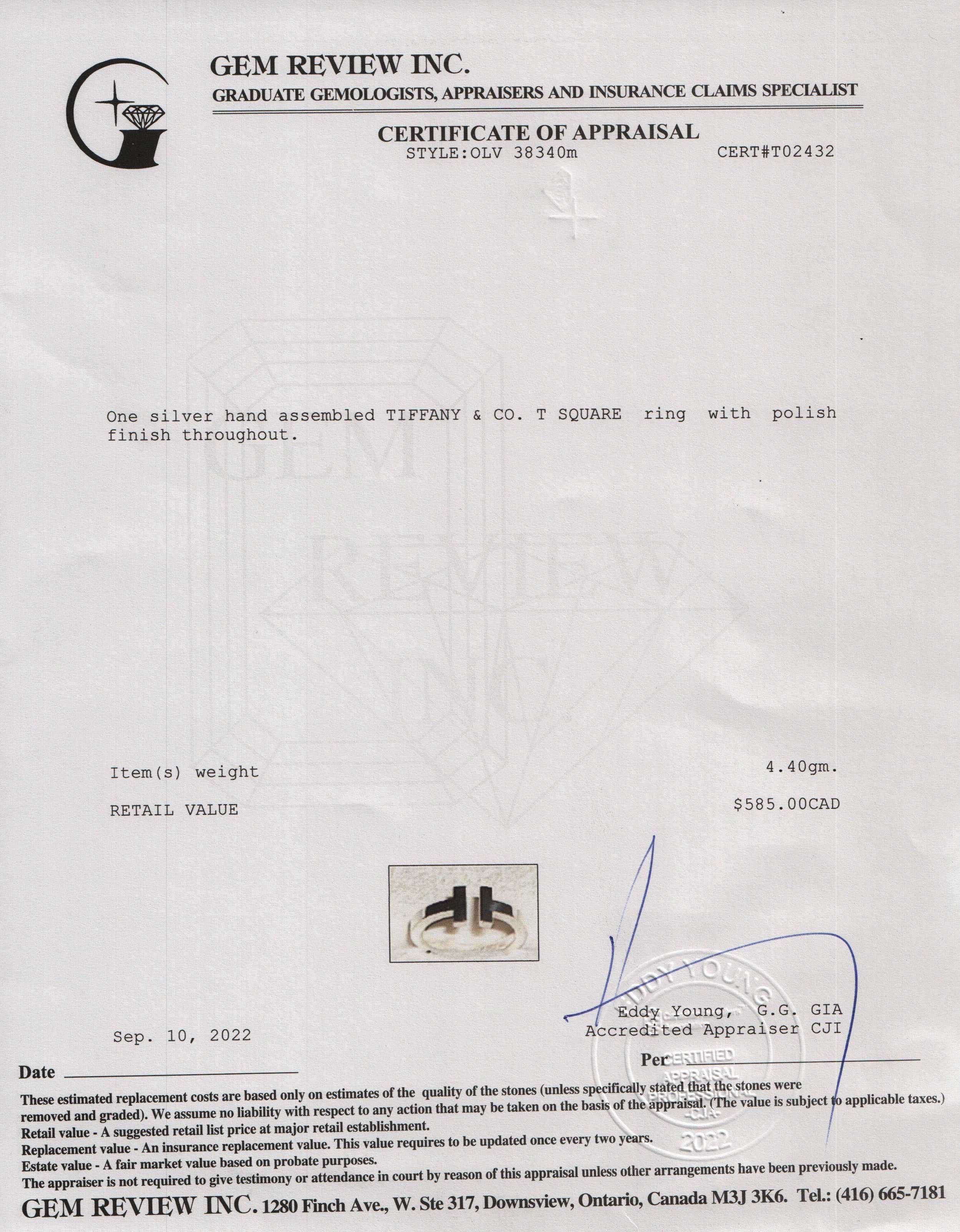 Tiffany & Co. T Square Ring