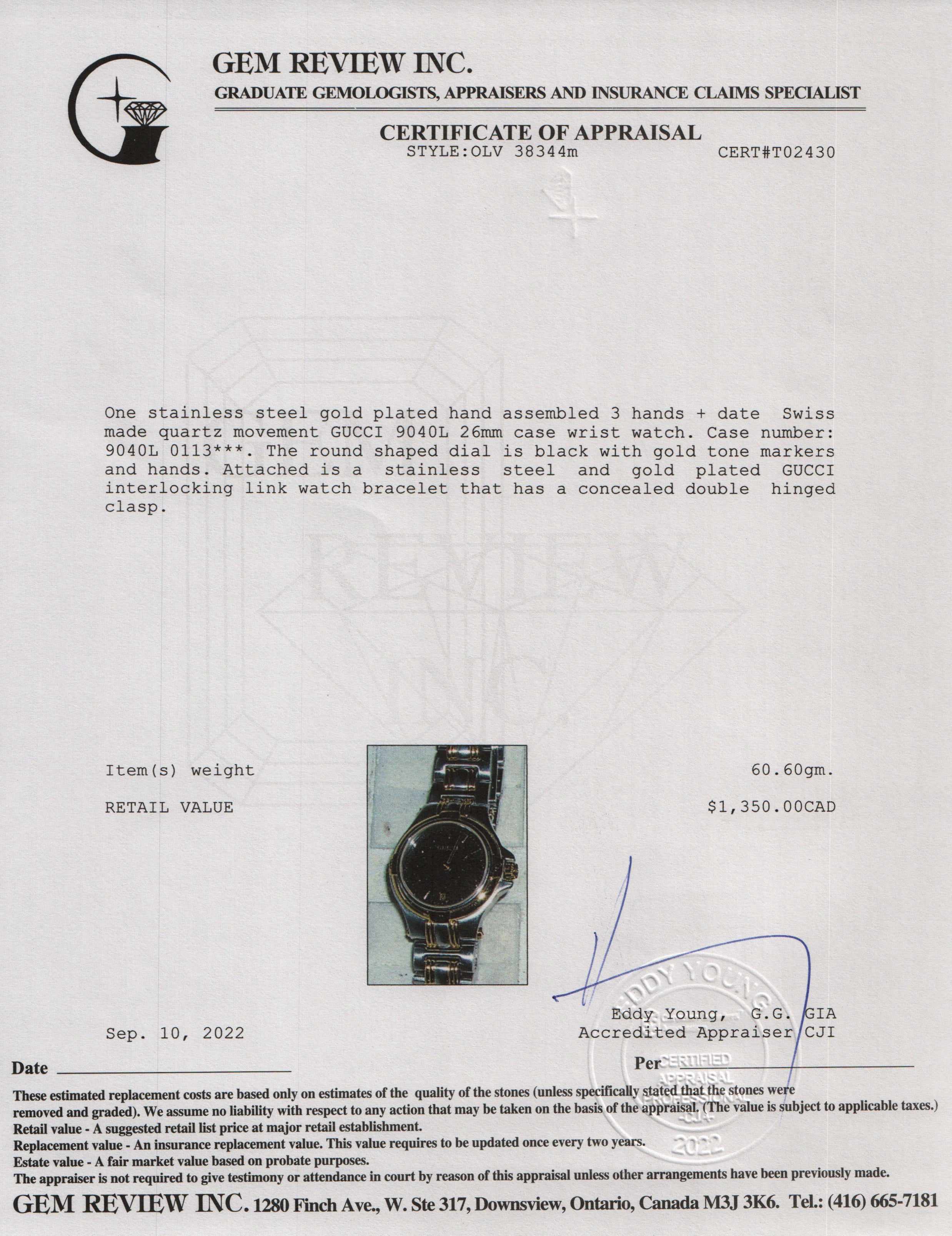 Gucci Two-Tone 9040 Series Watch