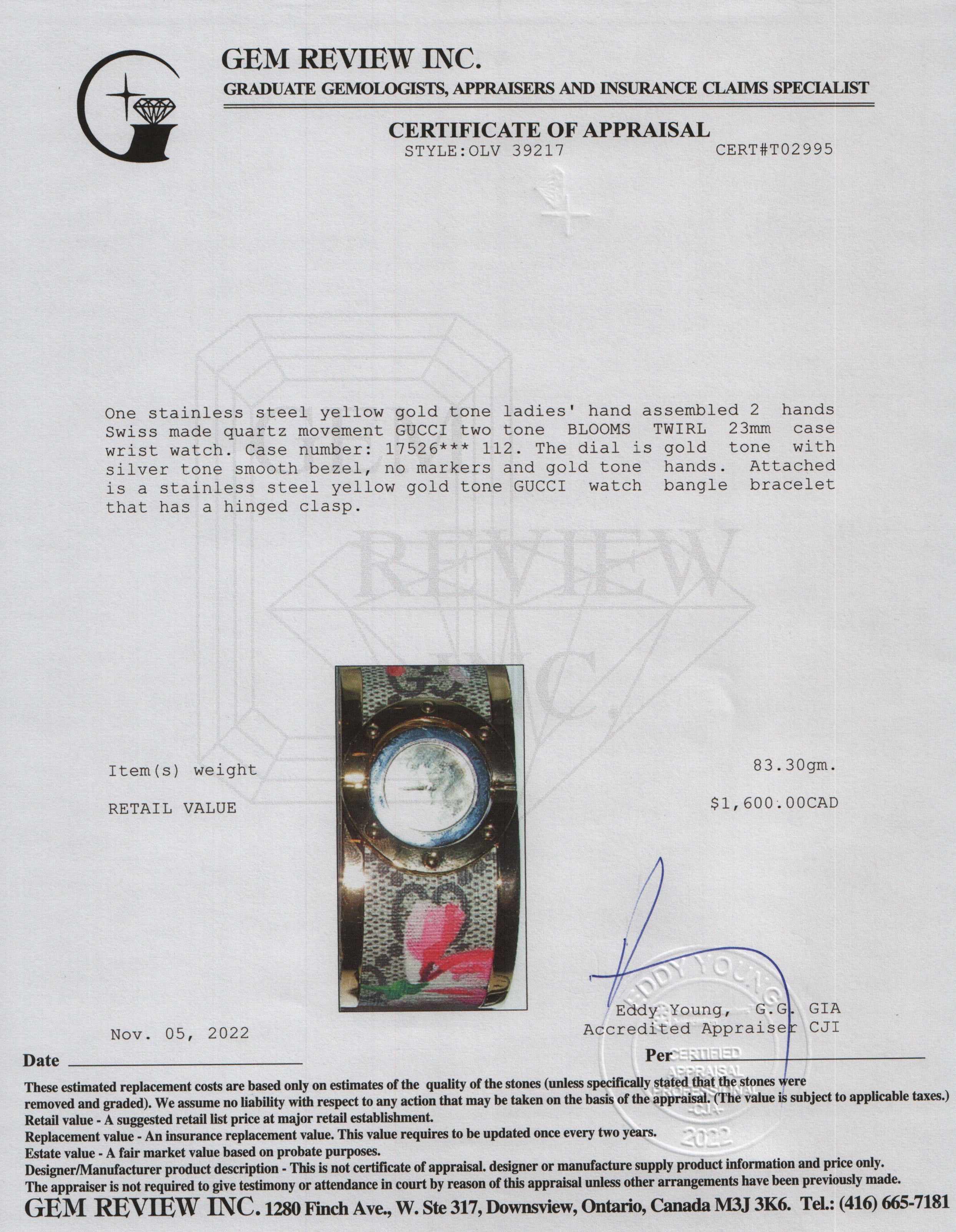 Gucci Blooms Twirl Watch