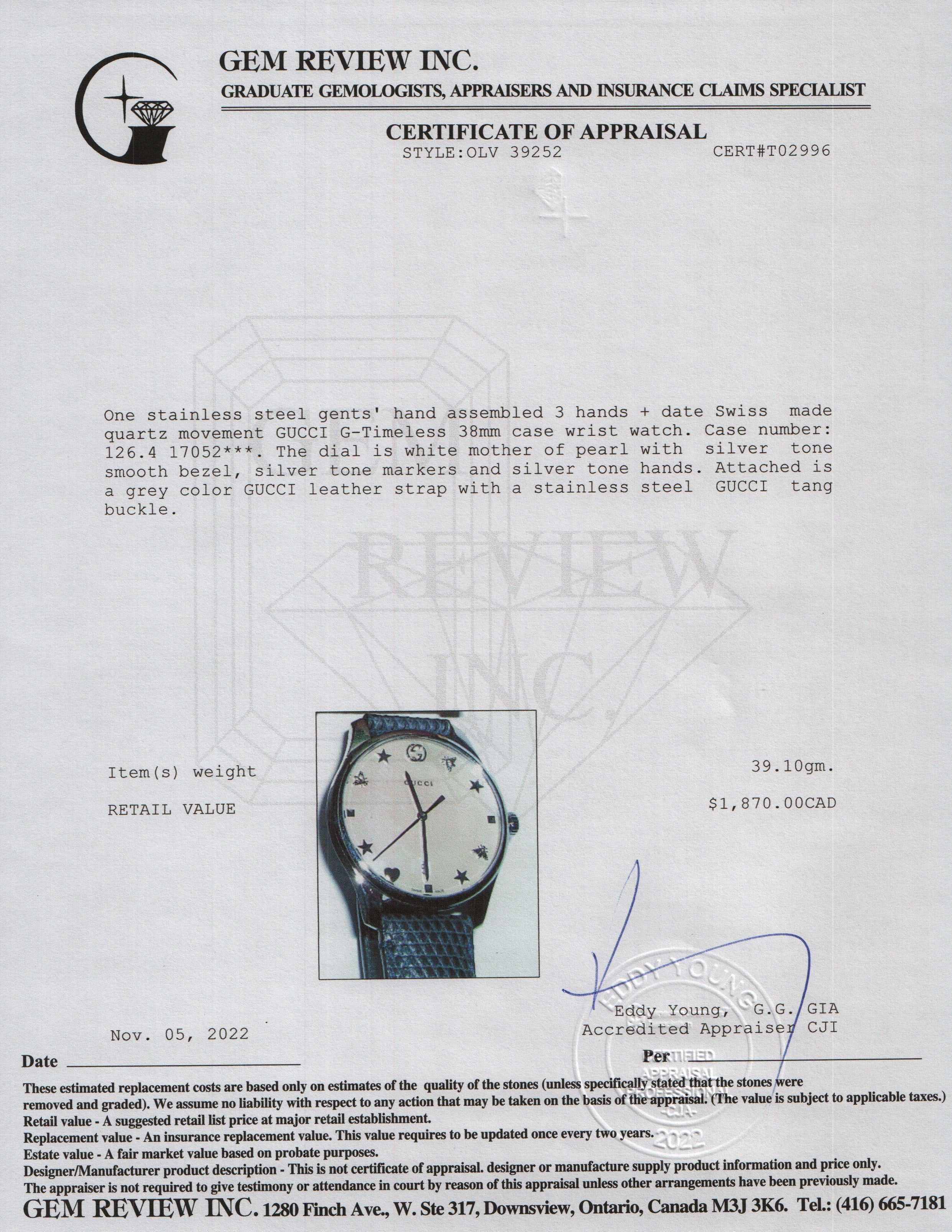 Gucci G-Timeless Watch w/ Box