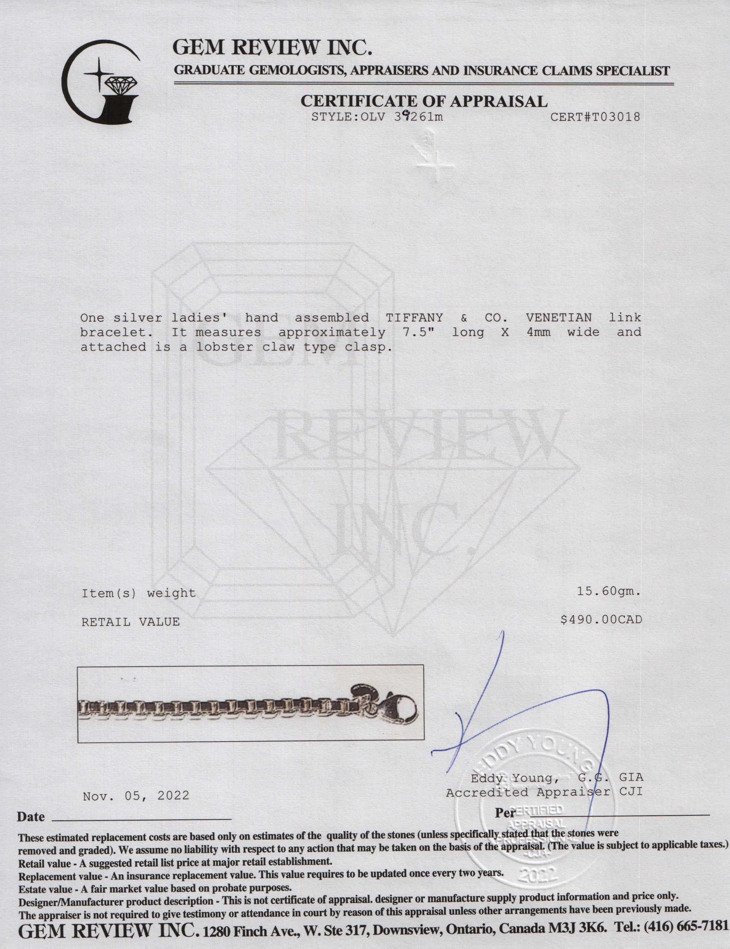 Tiffany & Co. Venetian Link Bracelet