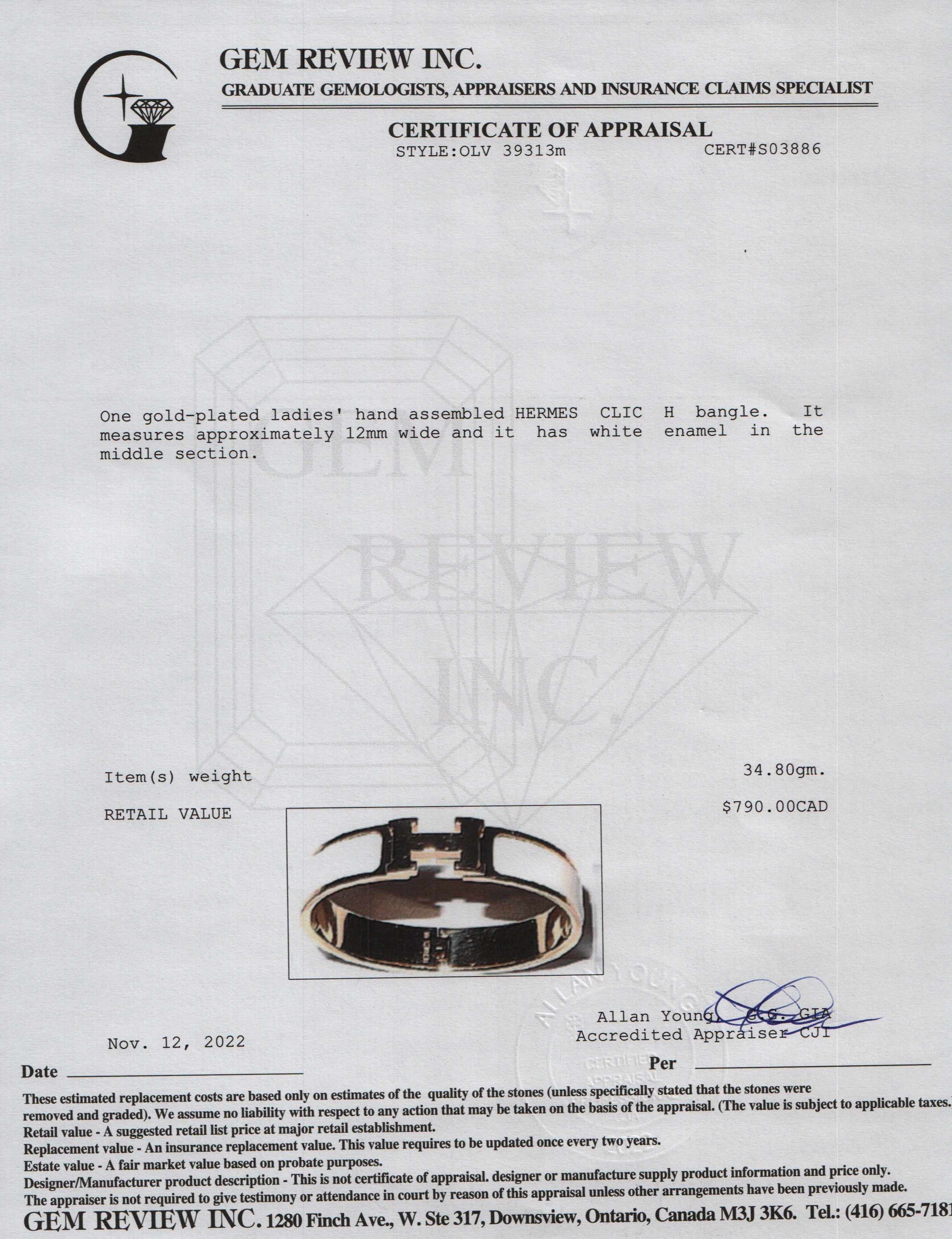 Hermes Clic H Bracelet