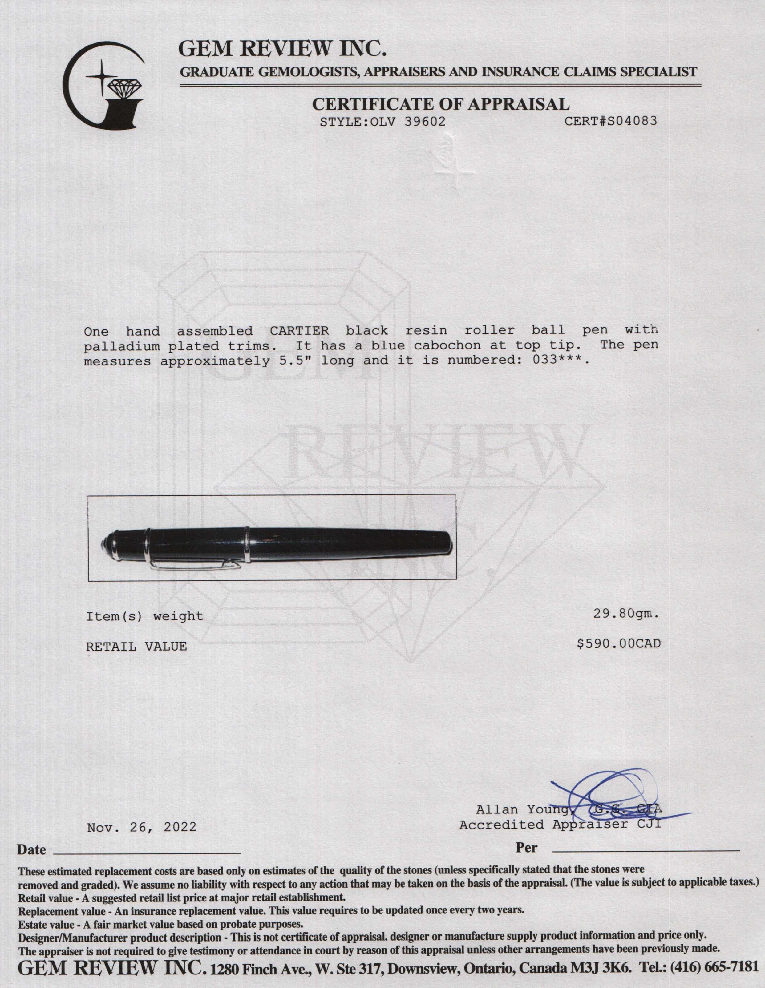 Cartier Rollerball Pen