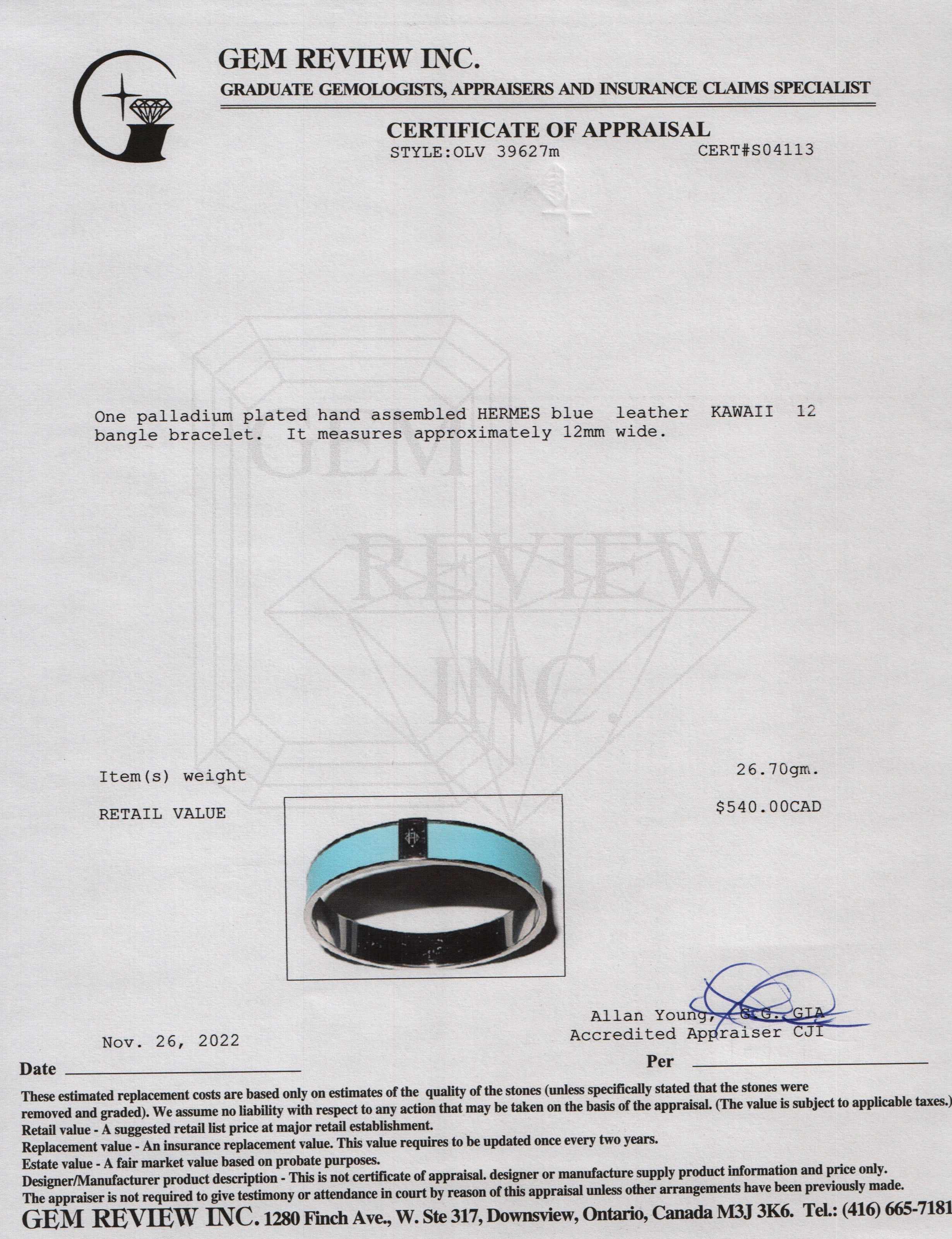 Hermes Kawaii 12 Bangle Bracelet