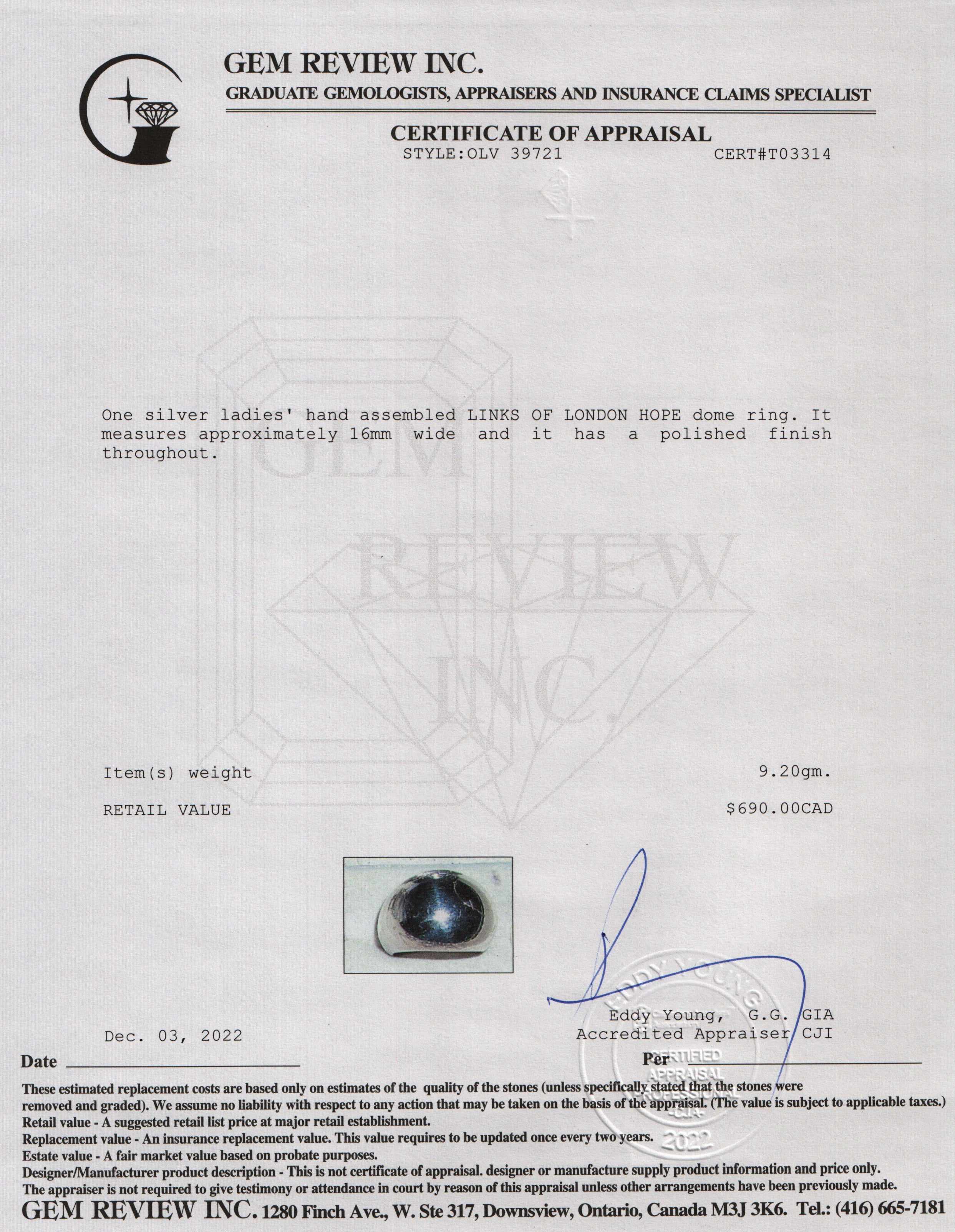 Links of London Hope Dome Ring