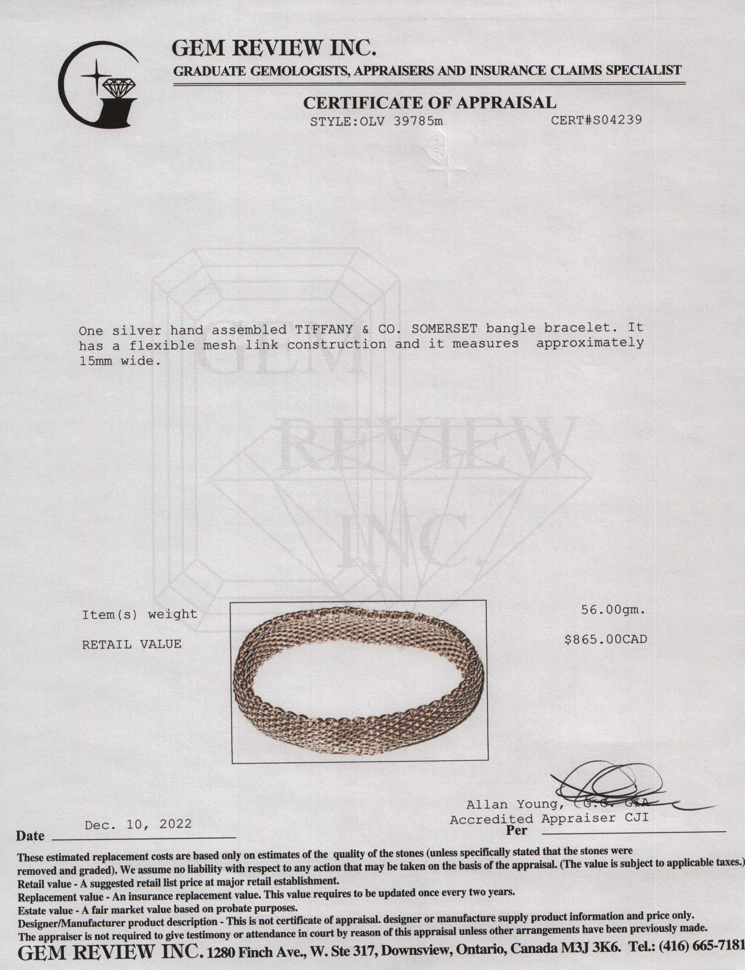 Tiffany & Co. Somerset Bangle