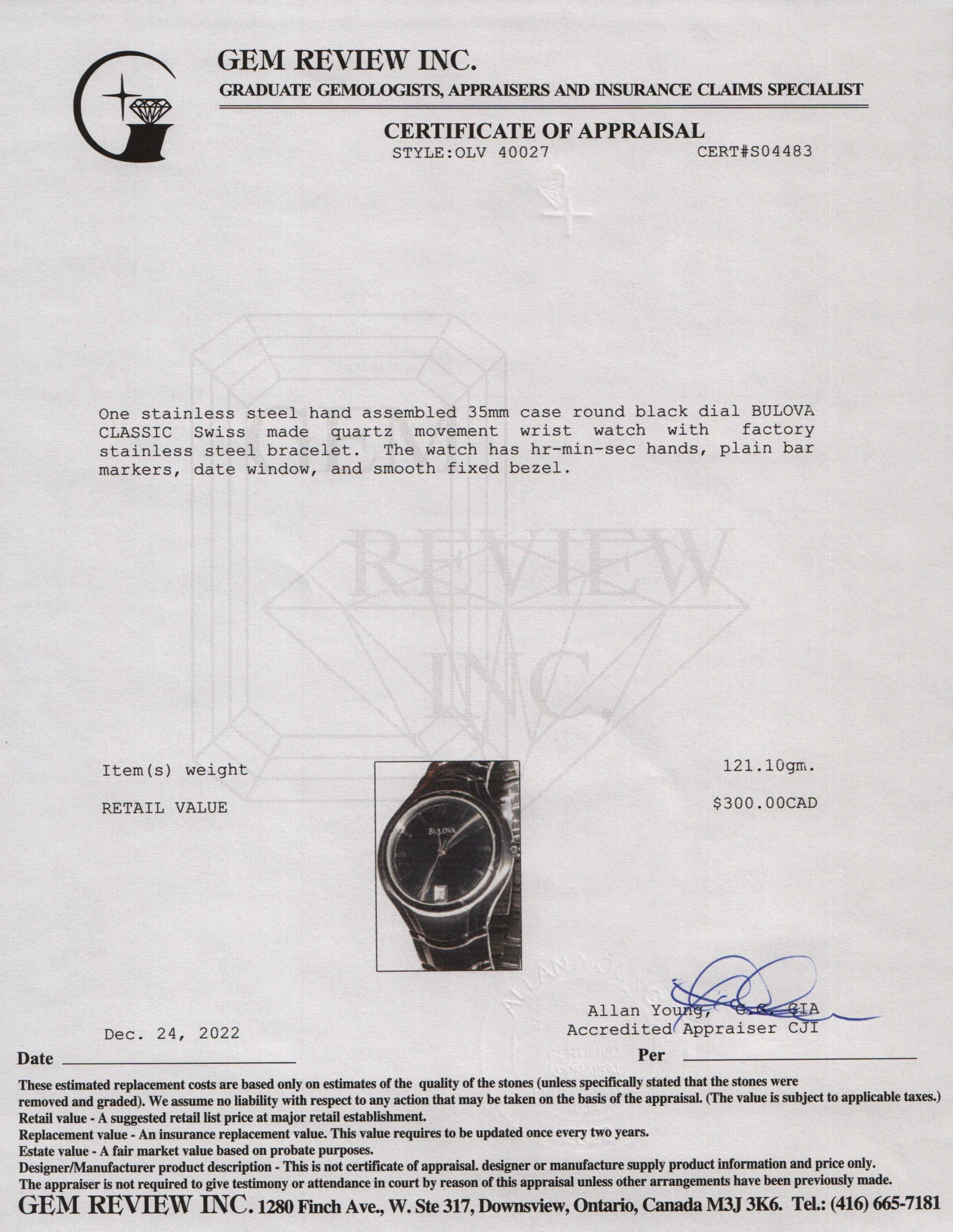 Bulova Classic Quartz Watch