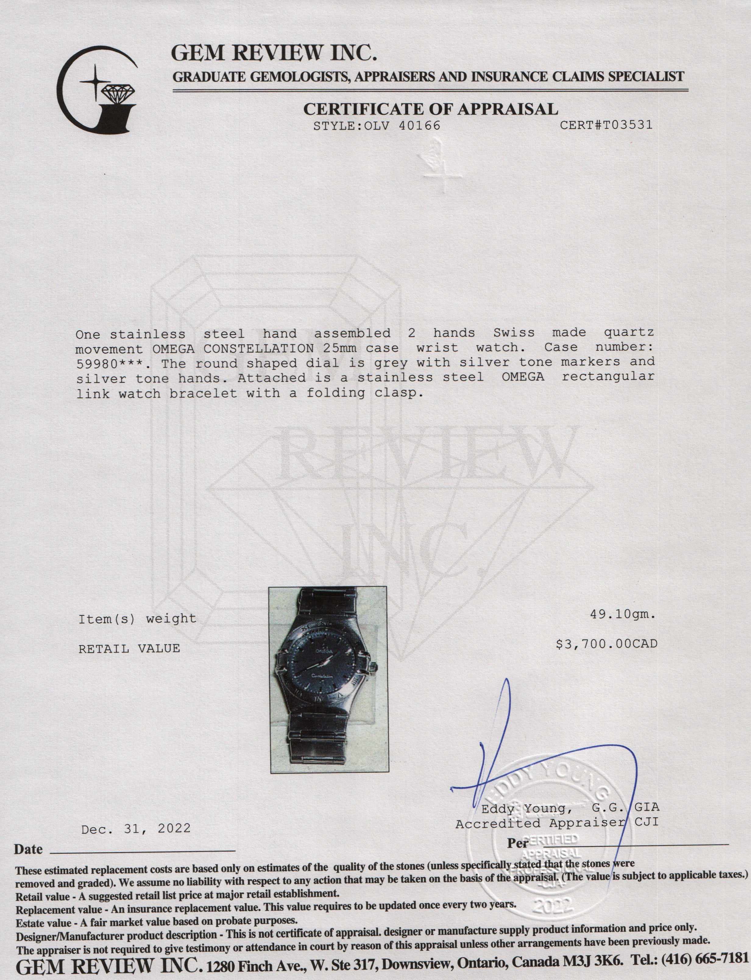 Omega Constellation Watch