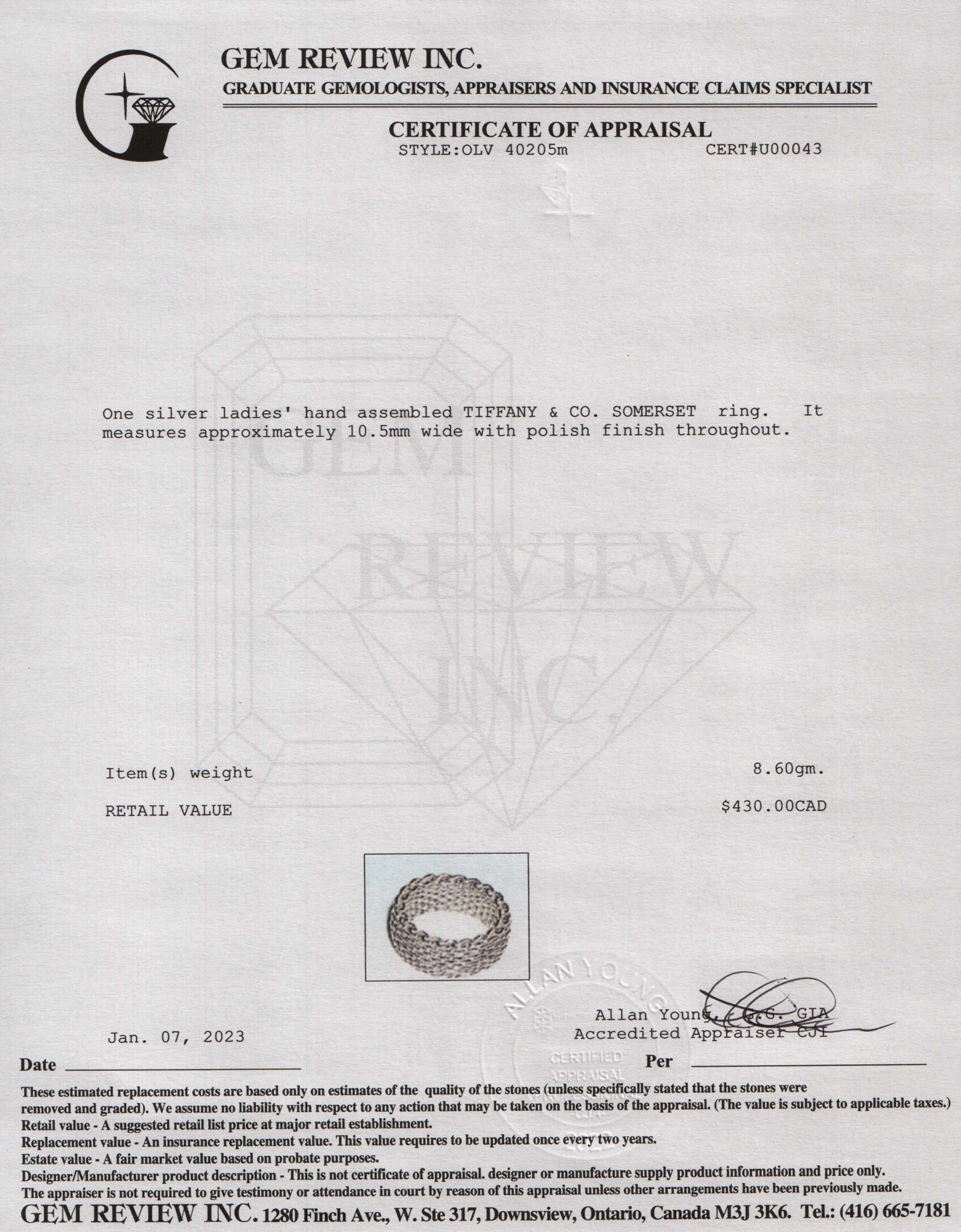 Tiffany & Co. Somerset Ring