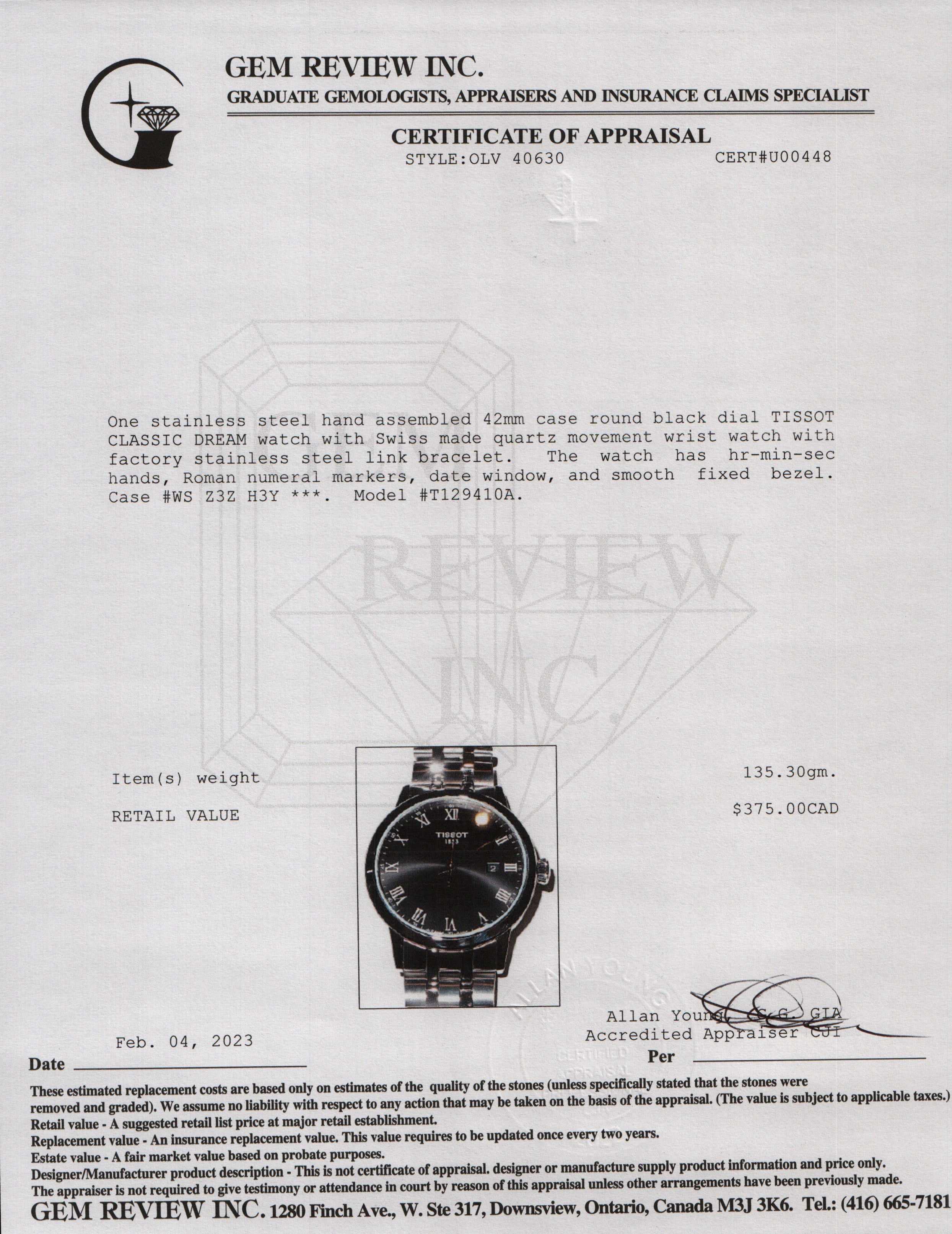 Tissot Classic Dream Watch w/ Box