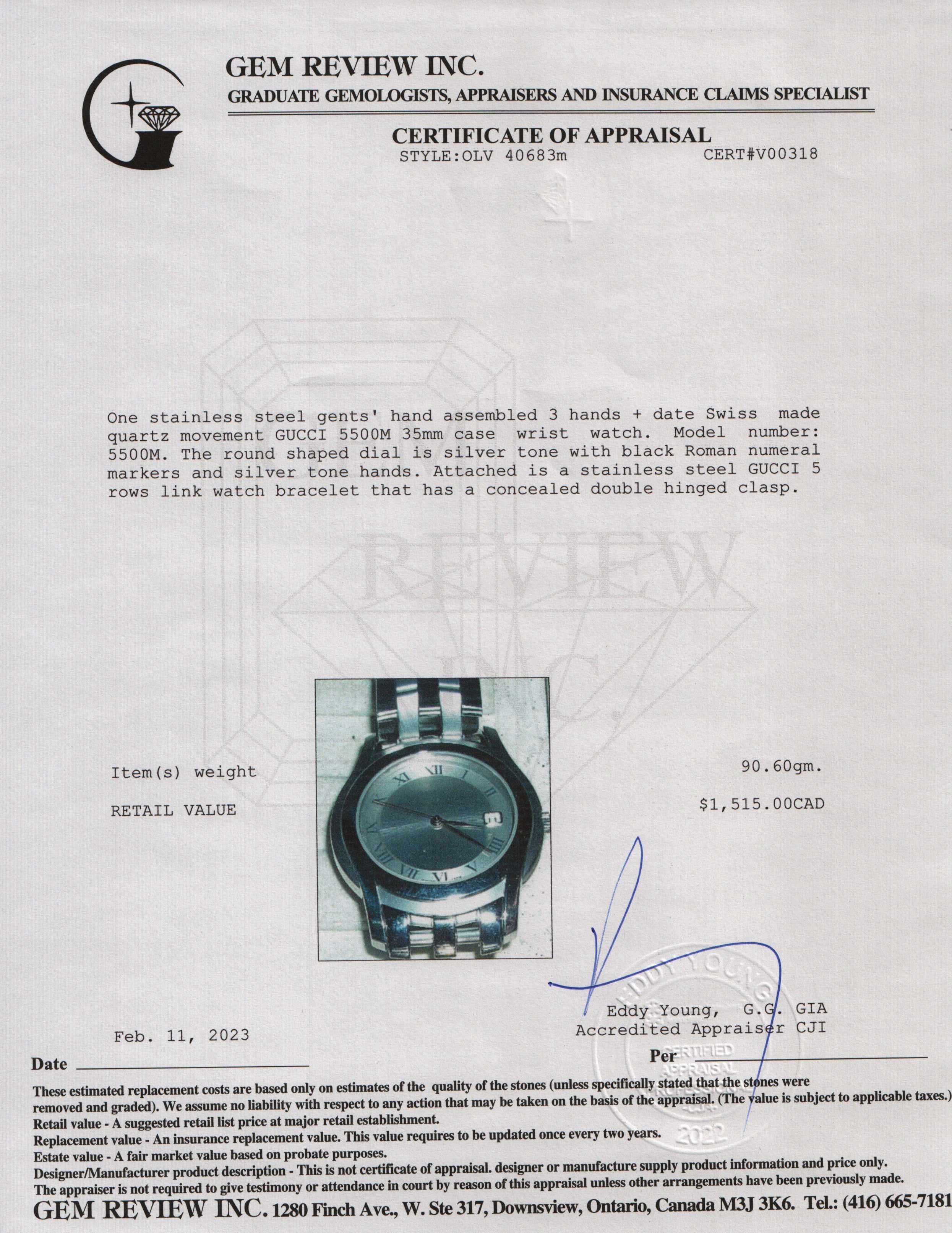 Gucci 5500 Series Watch