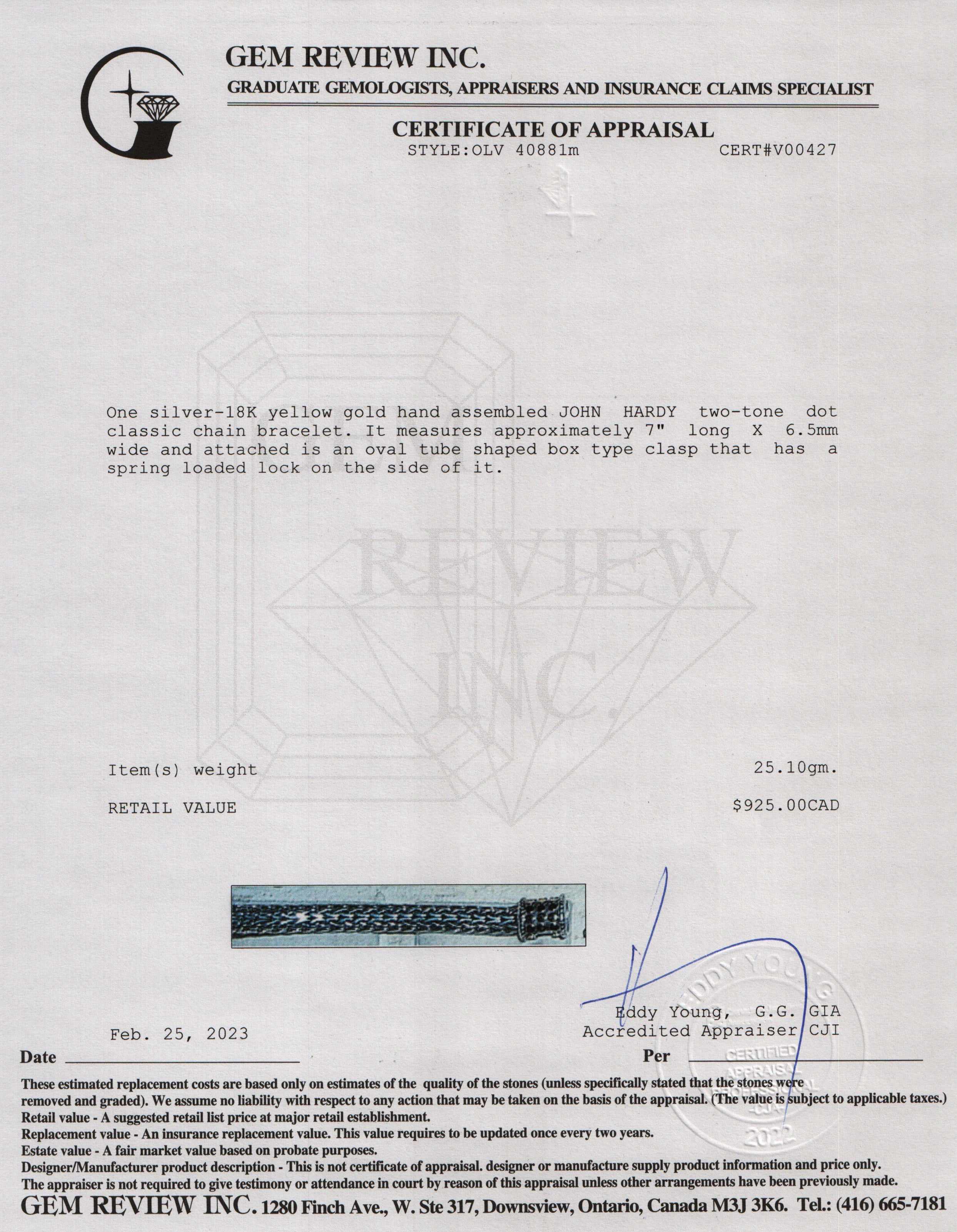 John Hardy Two-Tone Dot Classic Chain Bracelet