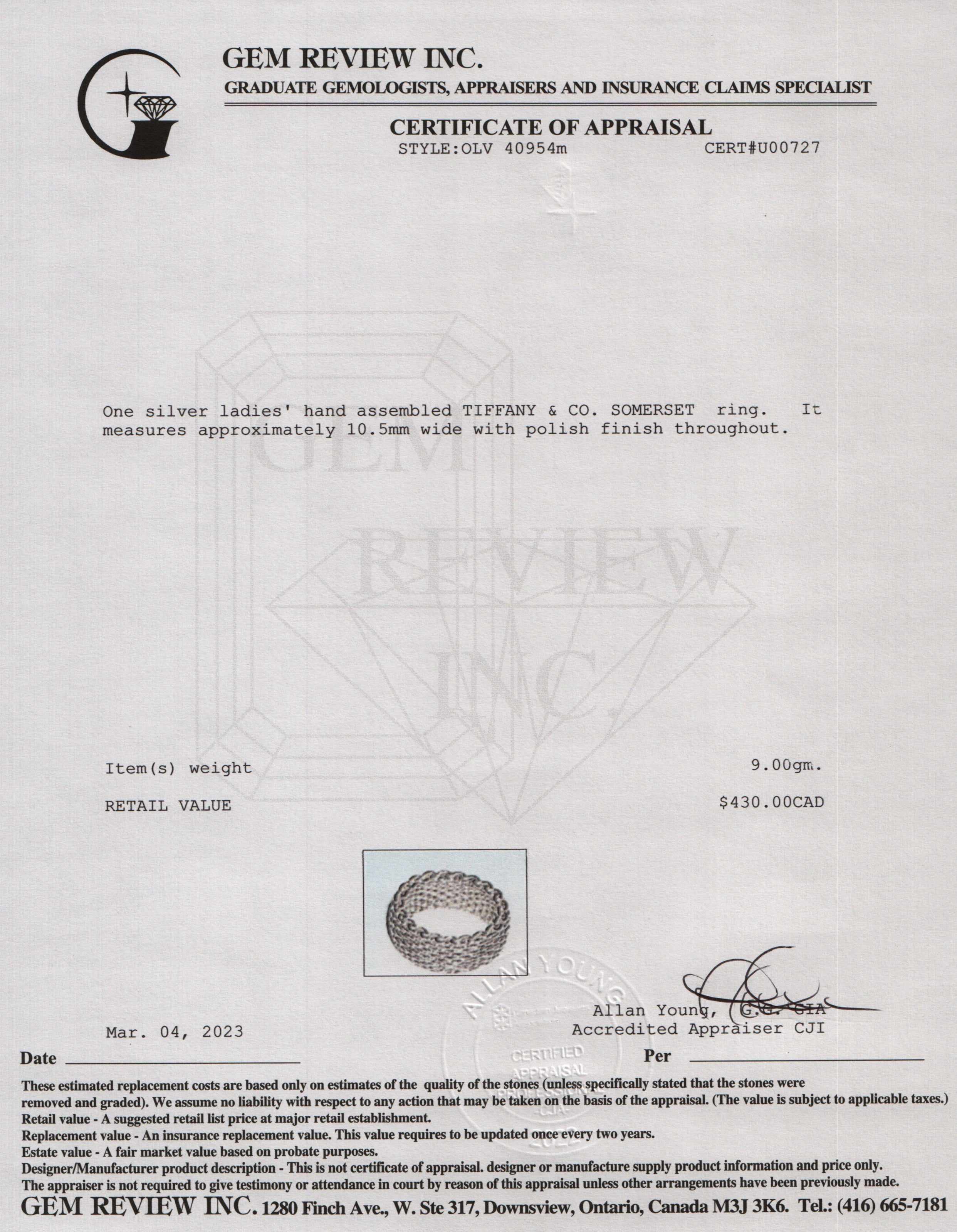 Tiffany & Co. Somerset Ring