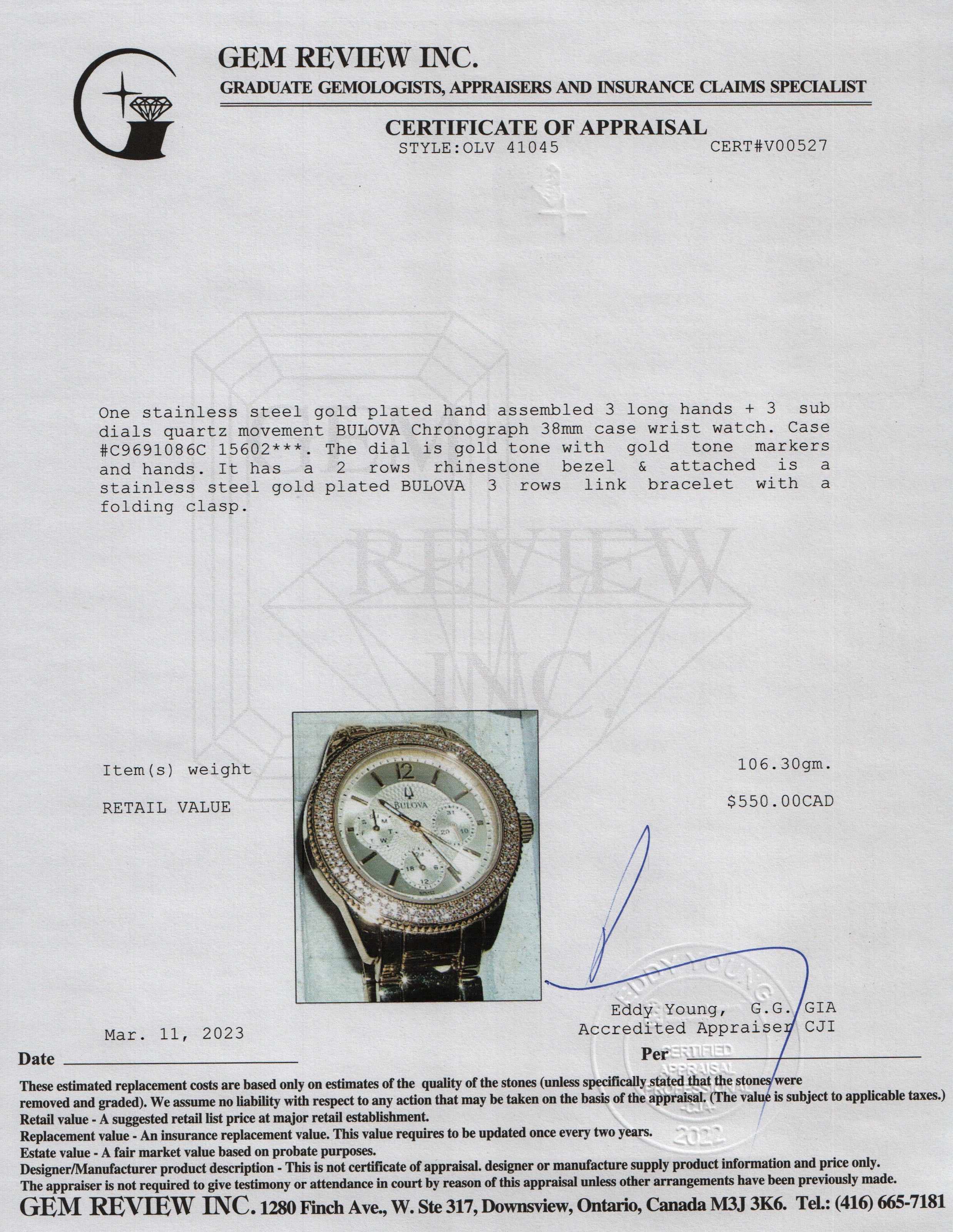 Bulova Multi-Function Chronograph Watch