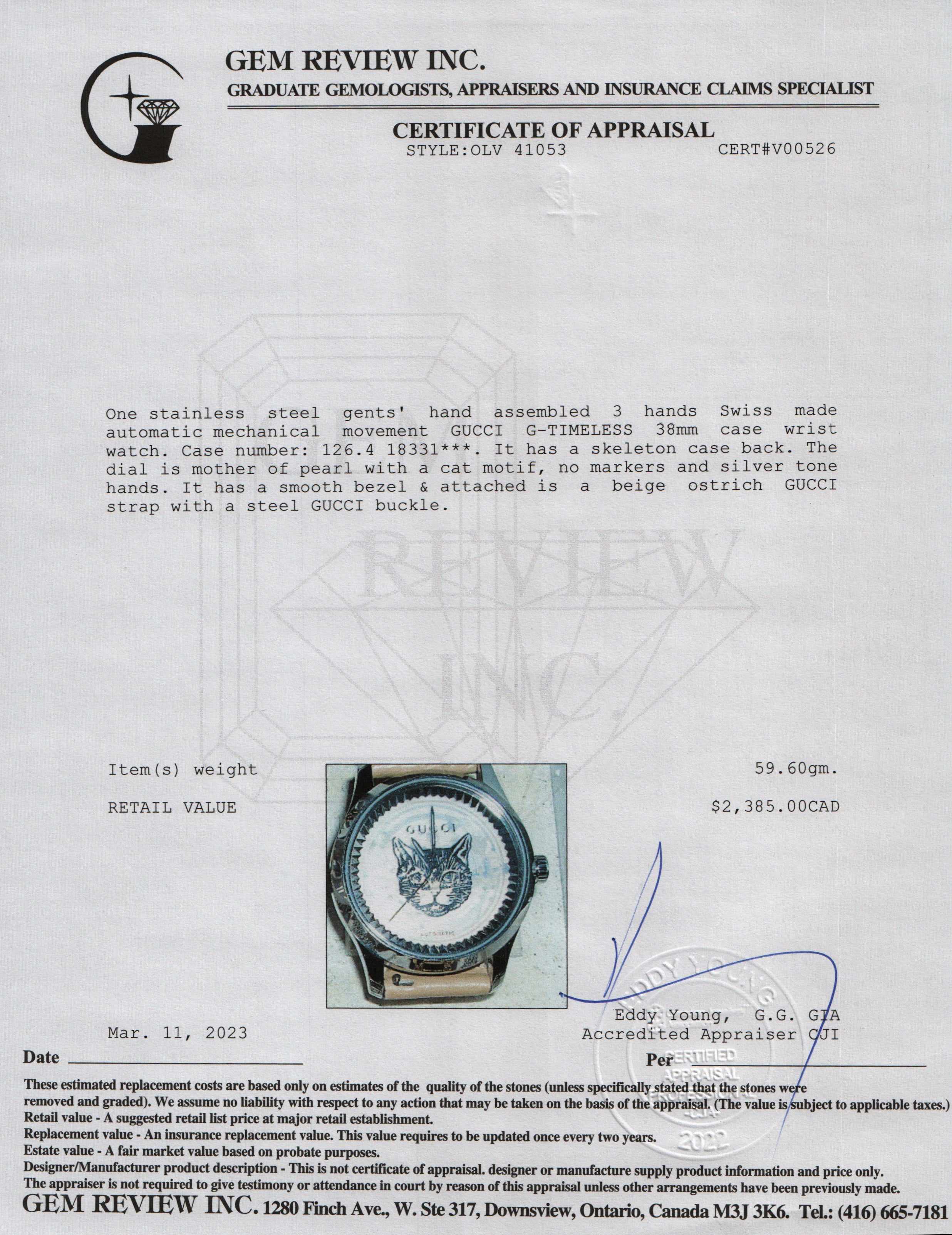 Gucci G-Timeless 38 mm Automatic Watch w/ Box