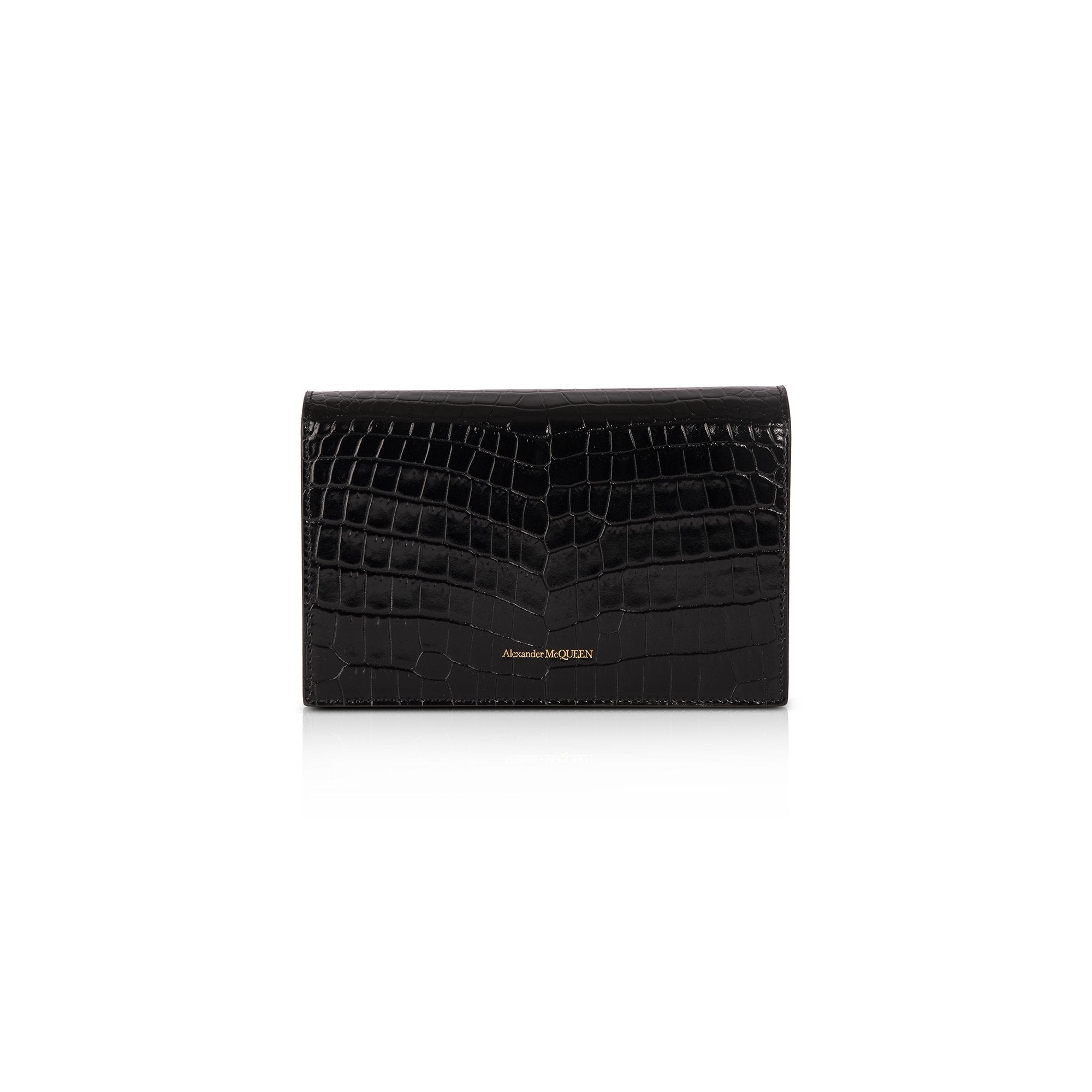 Alexander McQueen Croc Small Skull Bag w/ Box