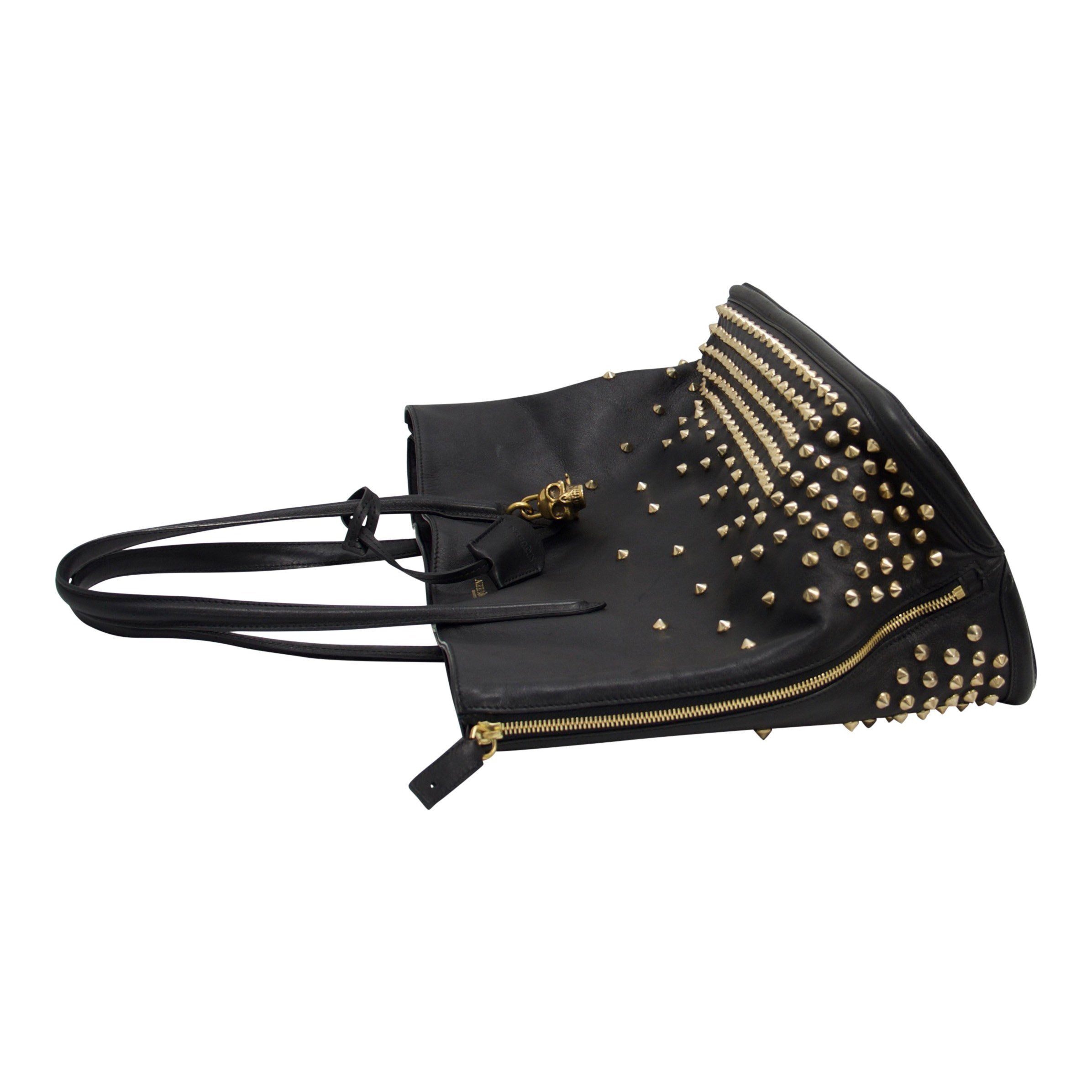 Alexander McQueen Studded Padlock Shopper Tote