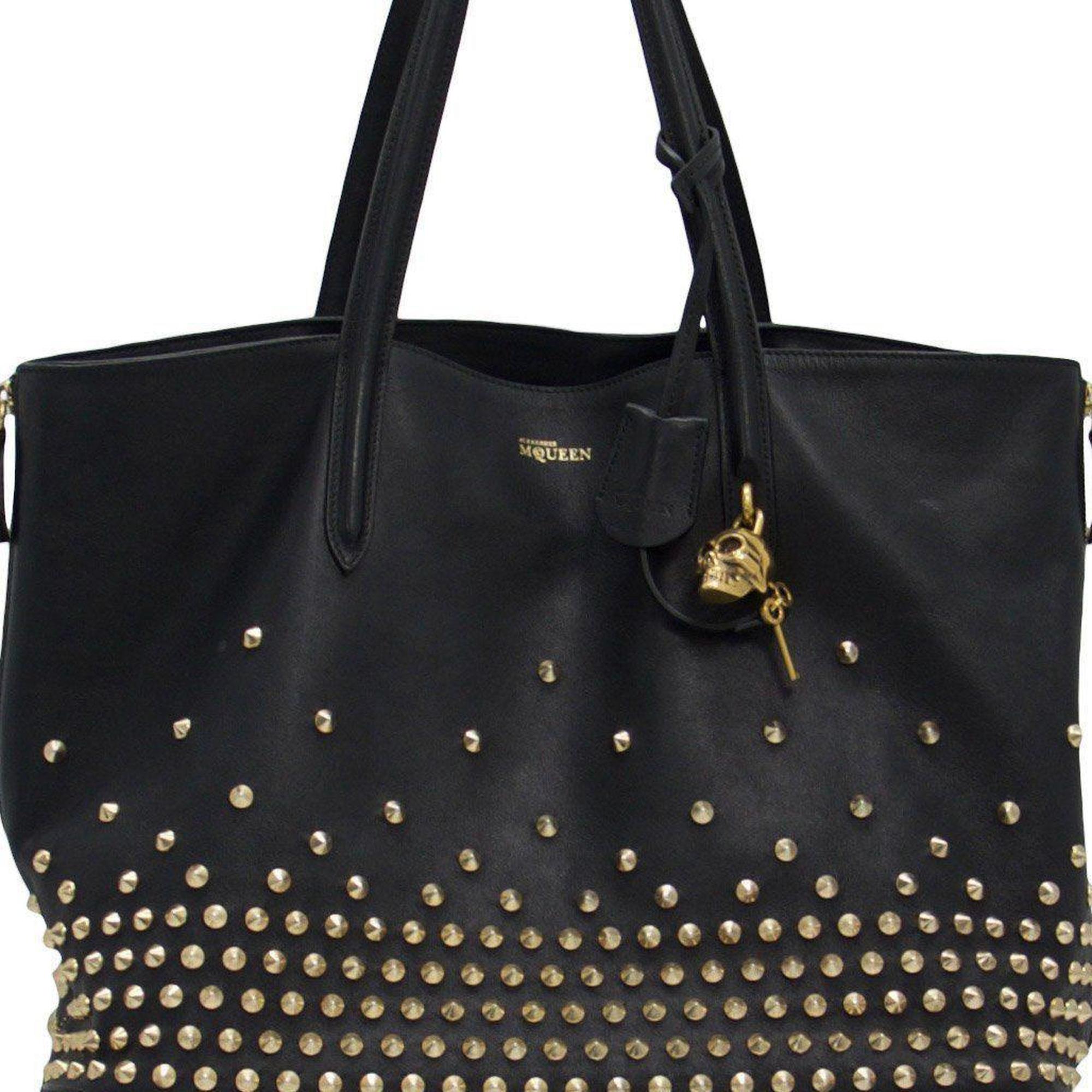 Alexander McQueen Studded Padlock Shopper Tote