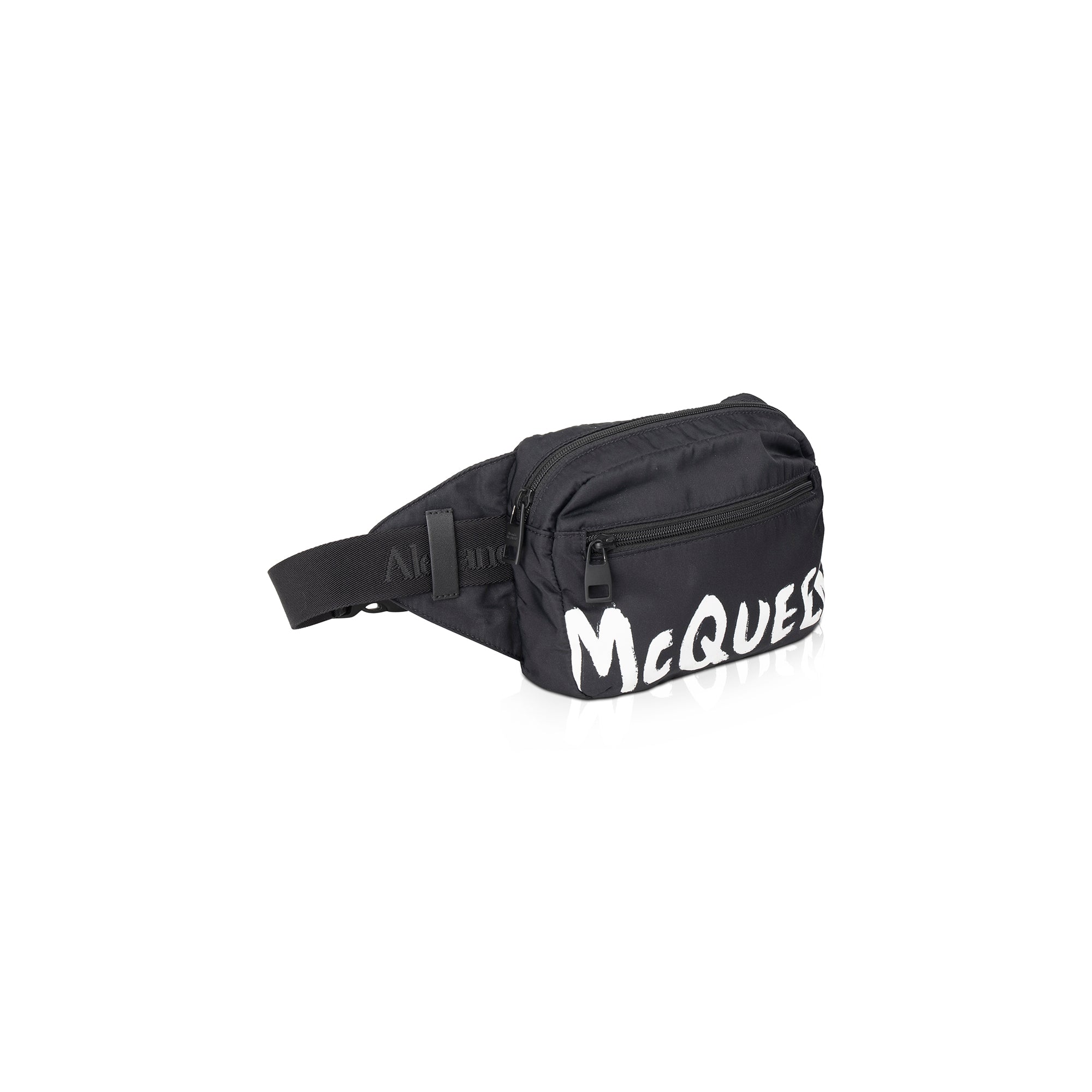 Alexander Mcqueen Graffiti Logo Nylon Belt Bag