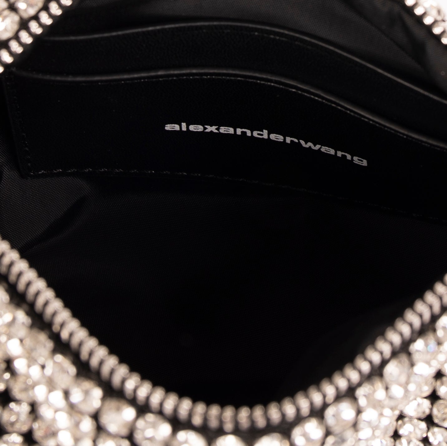 Alexander Wang Medium Heiress Rhinestone Mesh Pouch