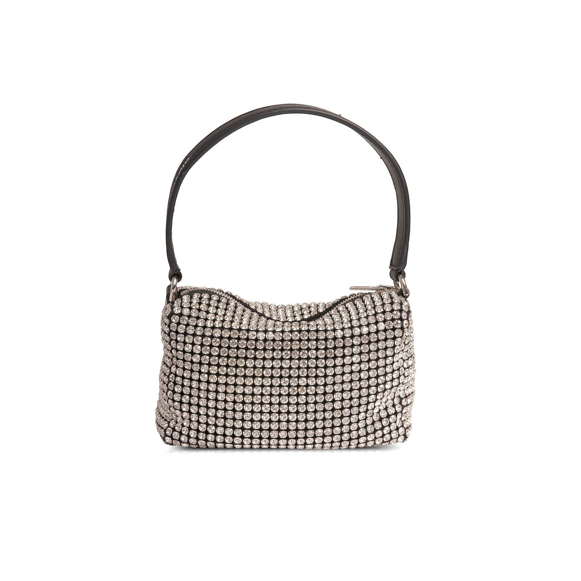 Alexander Wang Medium Heiress Rhinestone Mesh Pouch