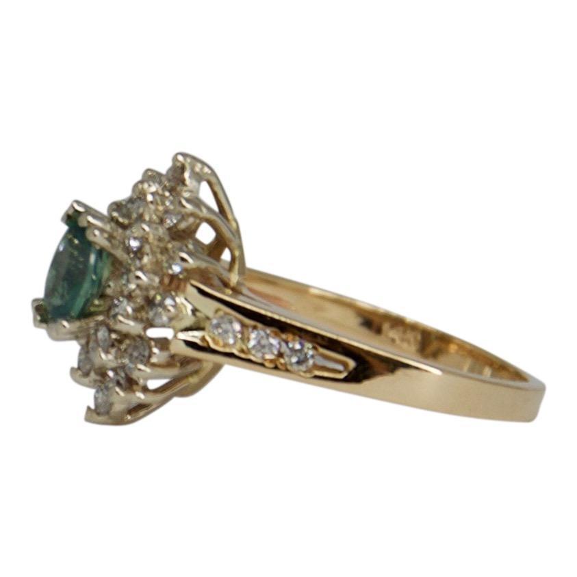 Alexandrite and Diamond Cocktail Ring