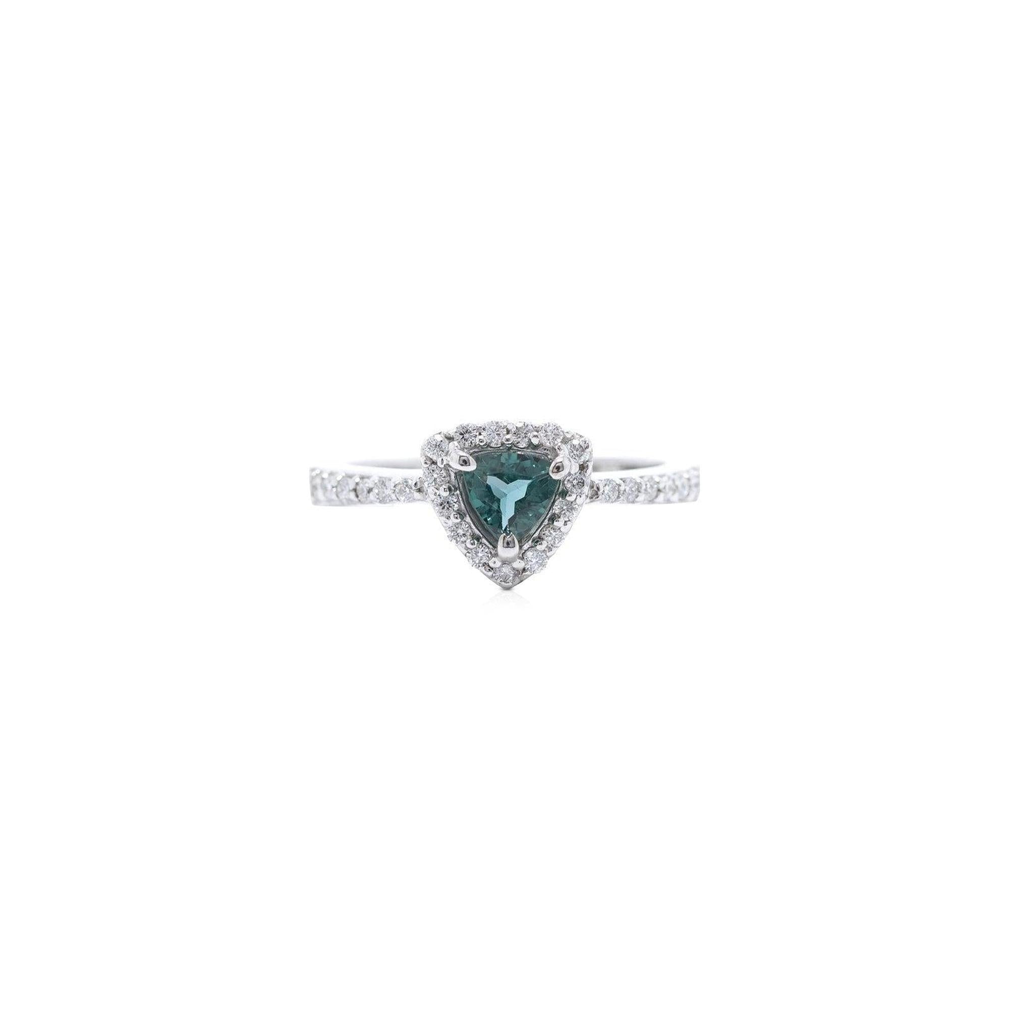 Alexandrite and Diamond Cocktail Ring