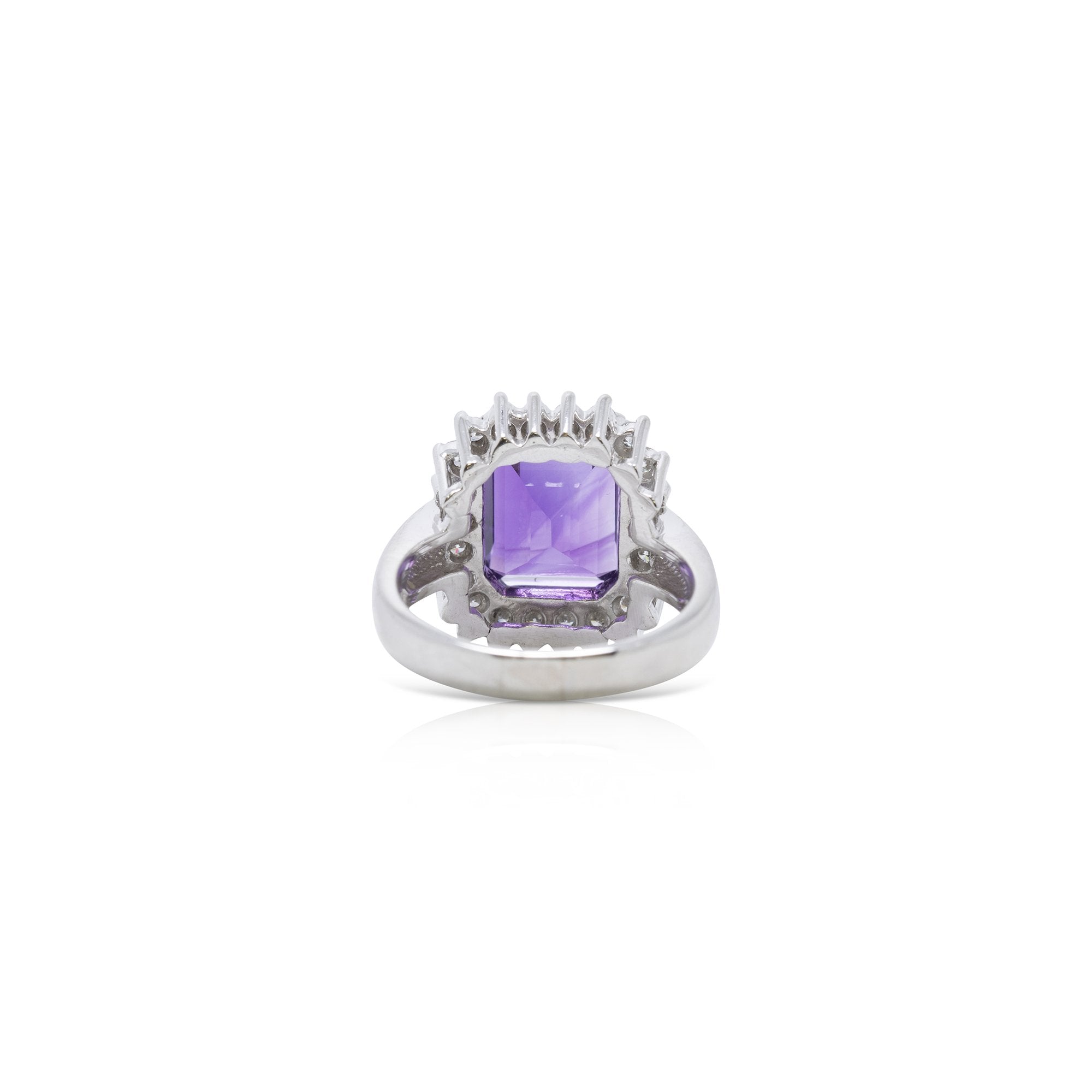 Amethyst and Diamond Cocktail Ring