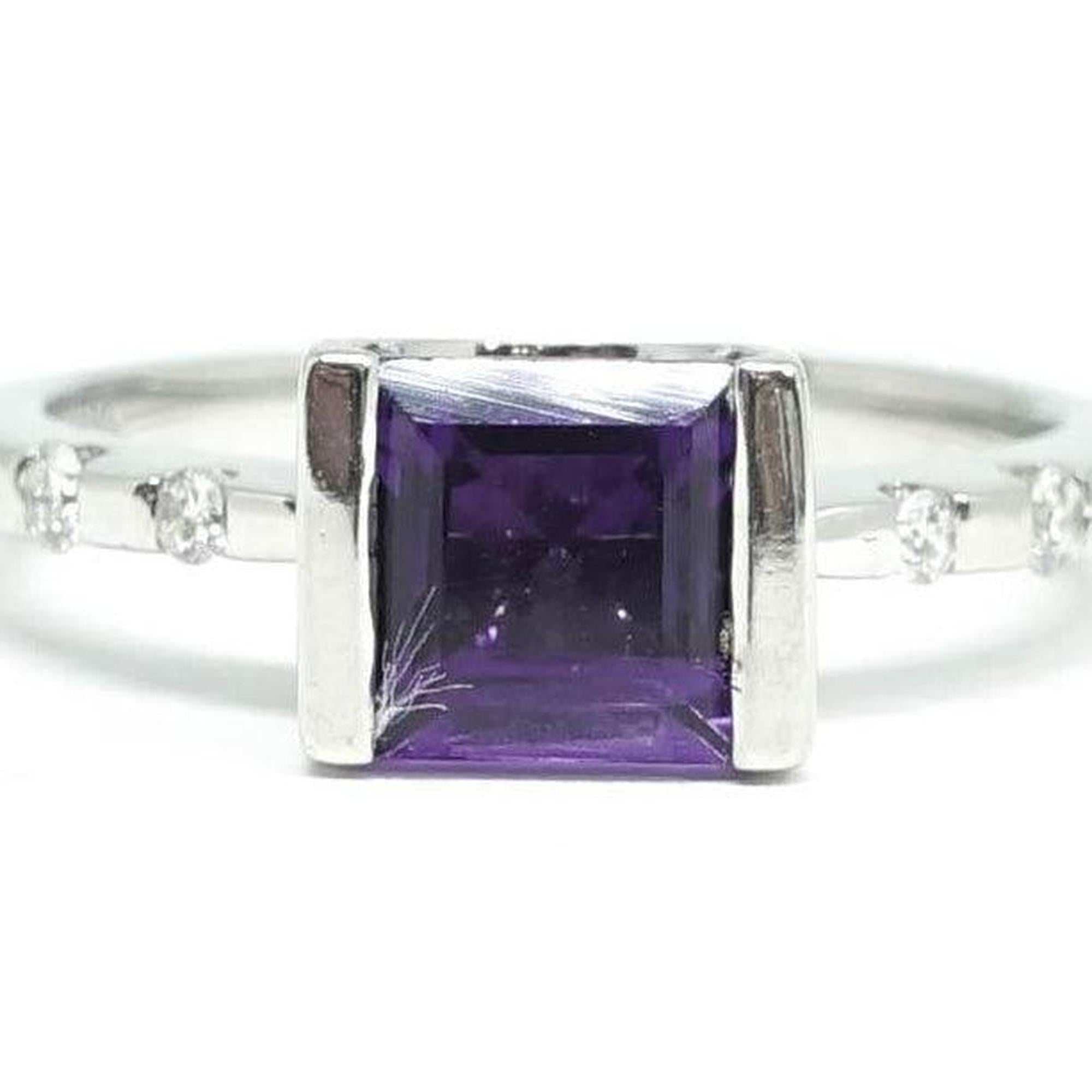Amethyst and Diamond Cocktail Ring