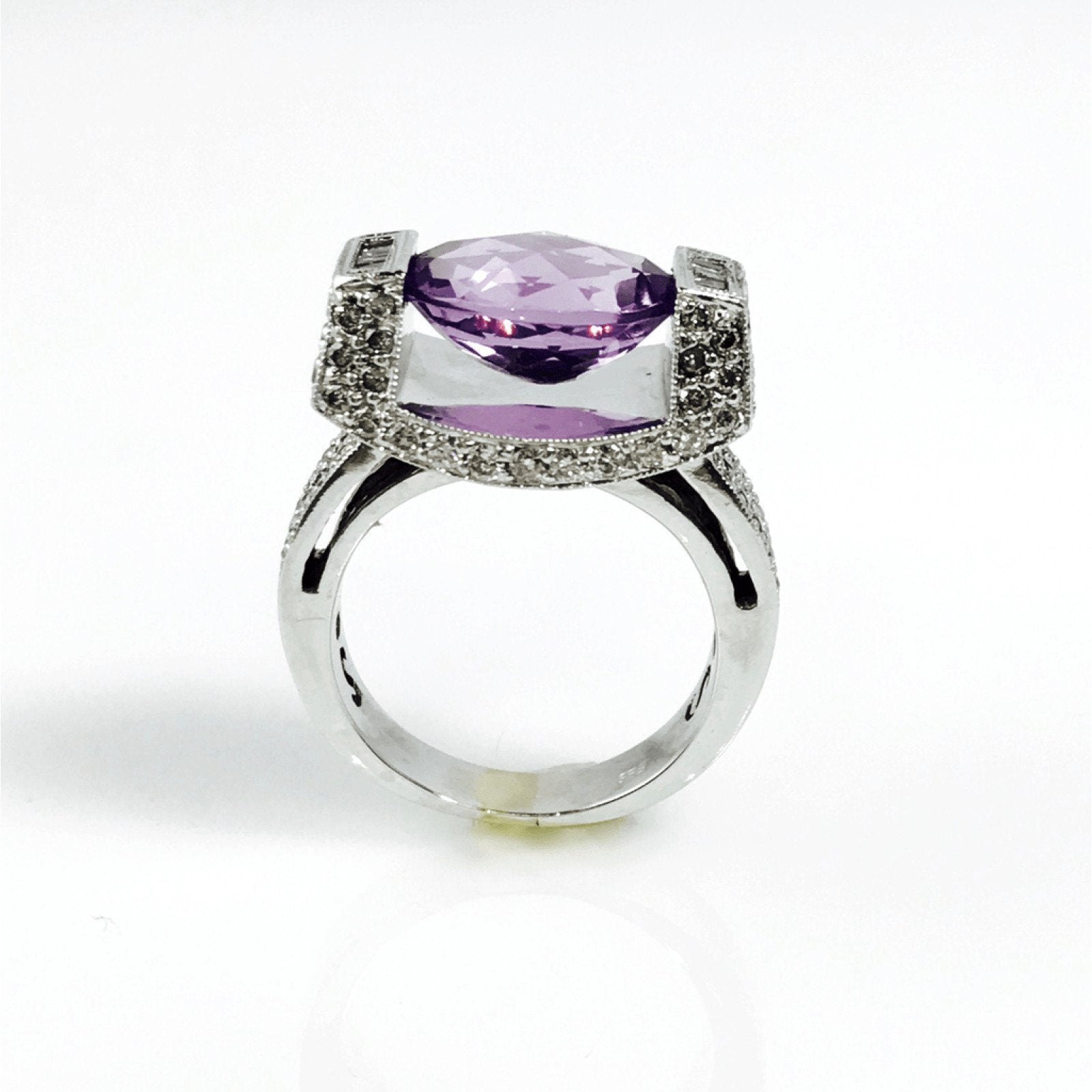 Amethyst and Diamond Ring