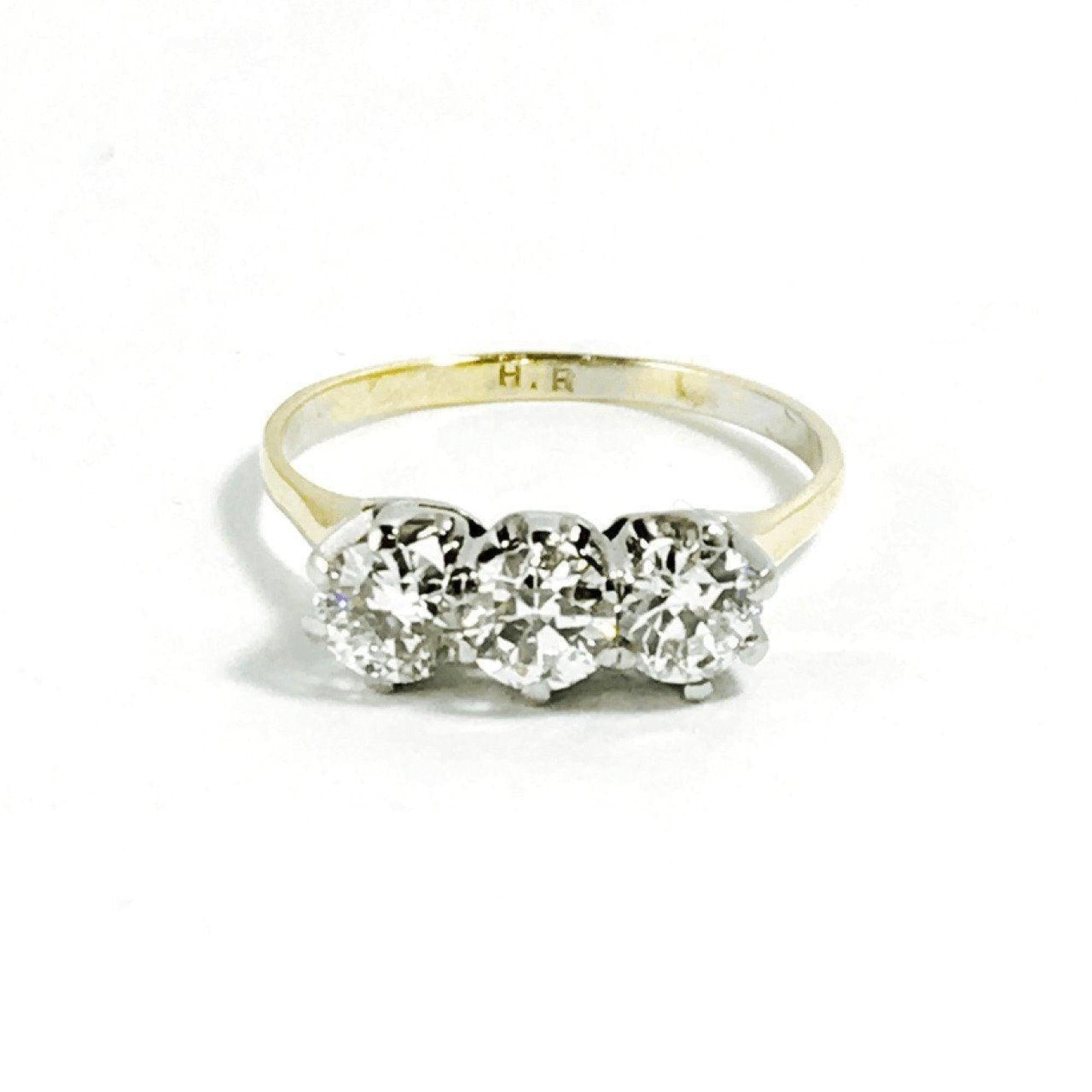 Antique 3 Stone Diamond Ring