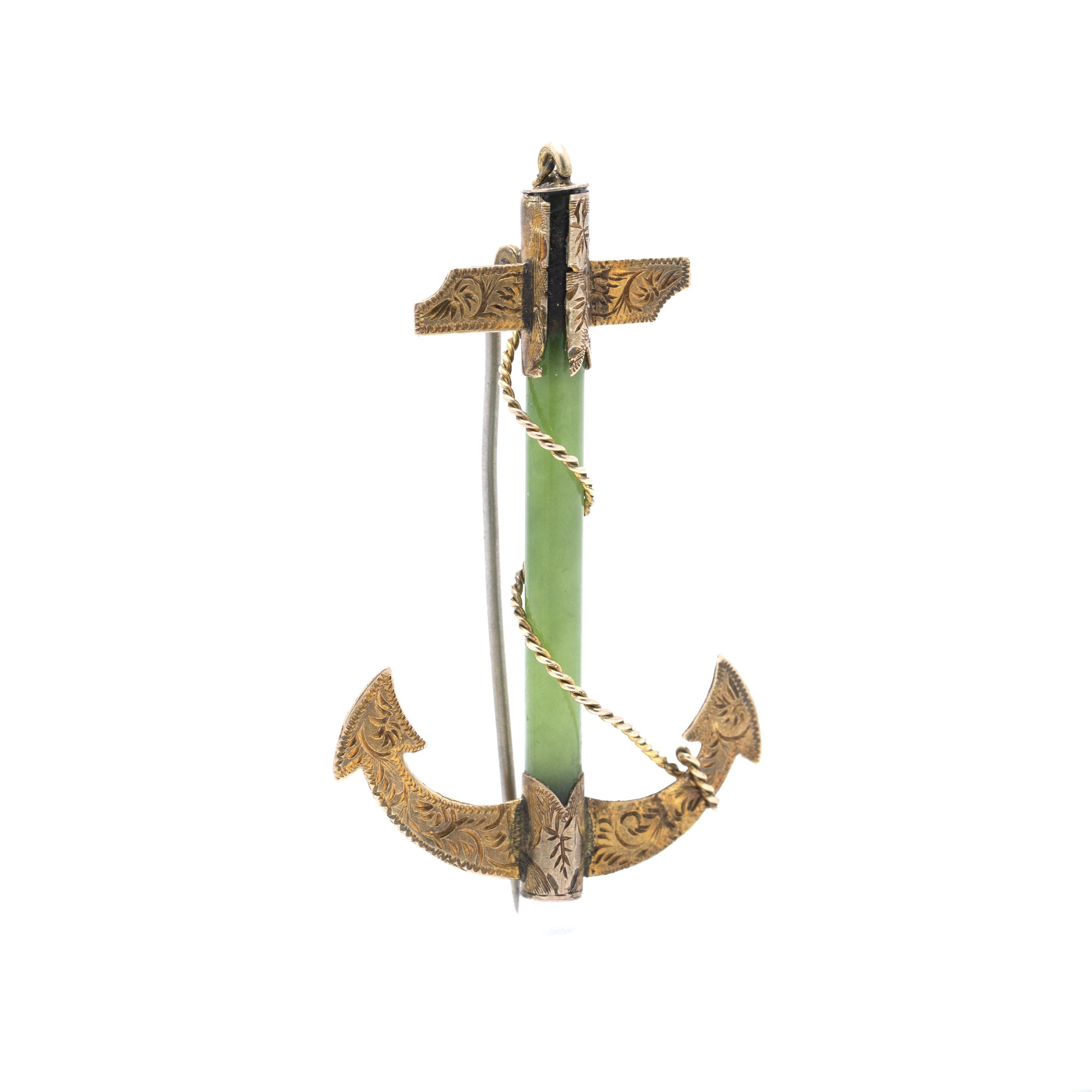 Antique Anchor Brooch