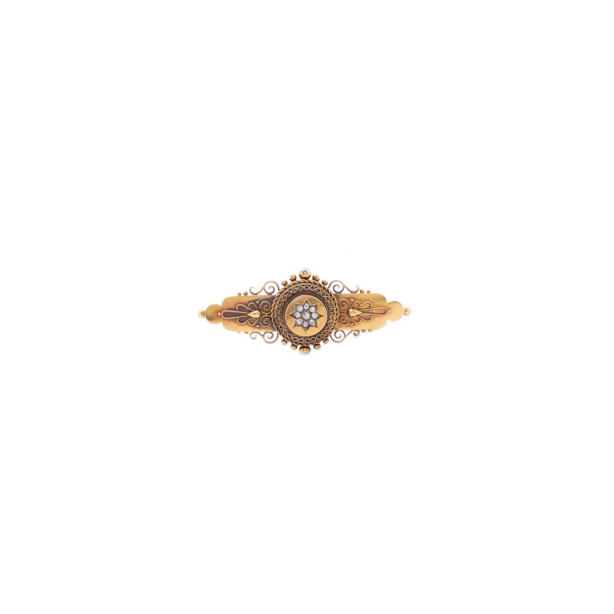Antique Art Deco Diamond Bar Brooch