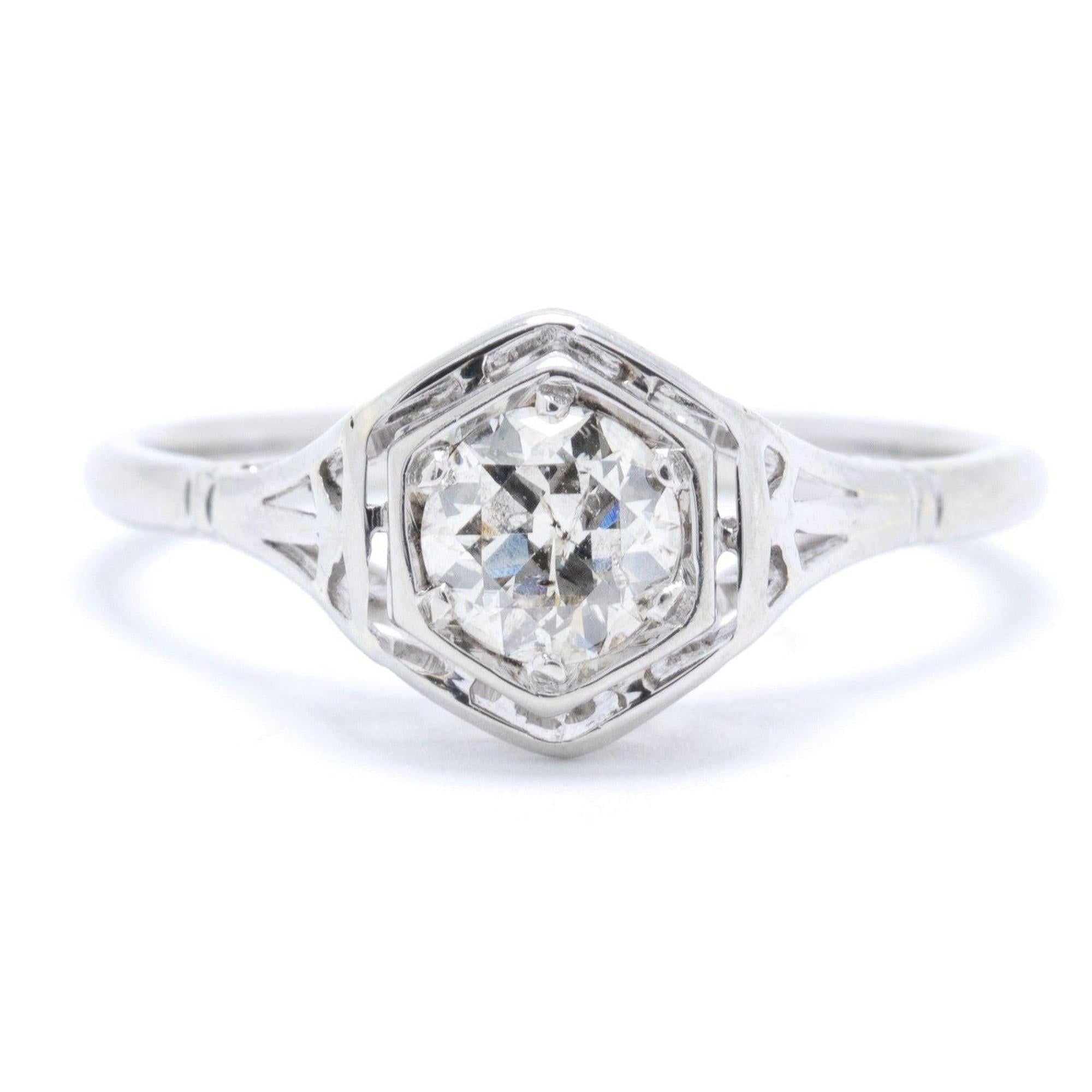 Antique Art Deco Diamond Solitaire Ring