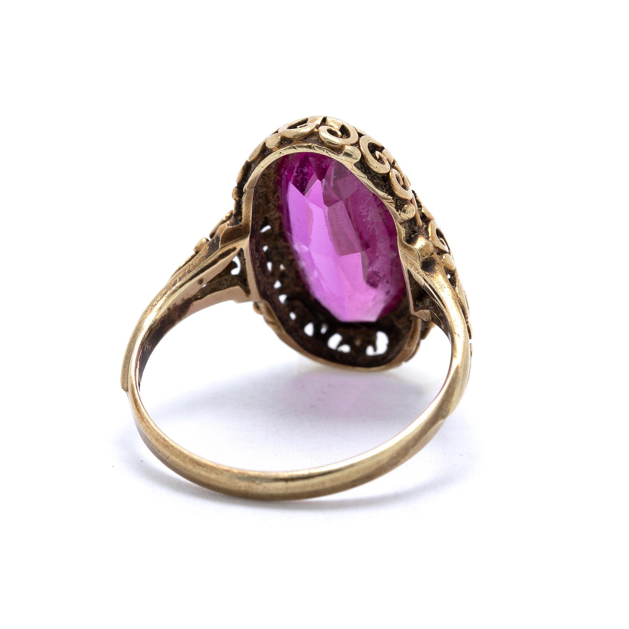 Antique Art Deco Pink Sapphire Ring