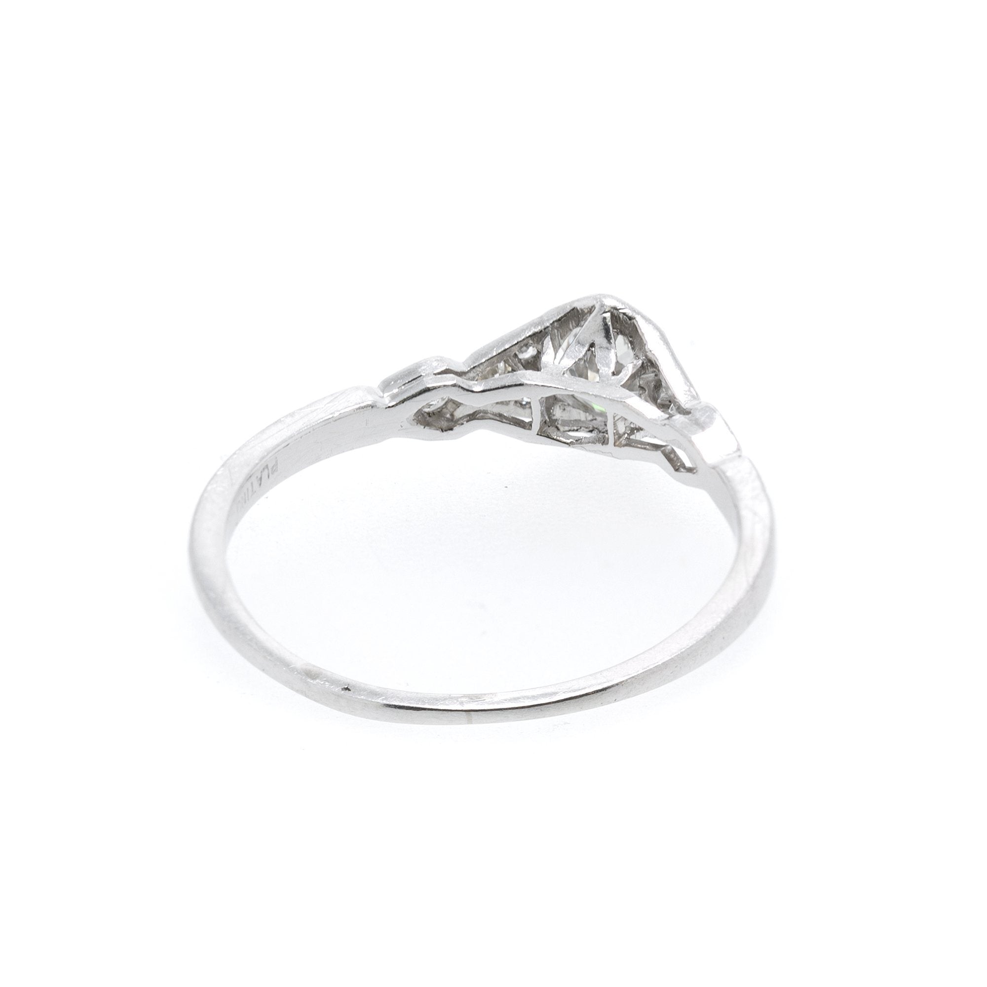 Antique Art Deco Platinum & Diamond Ring