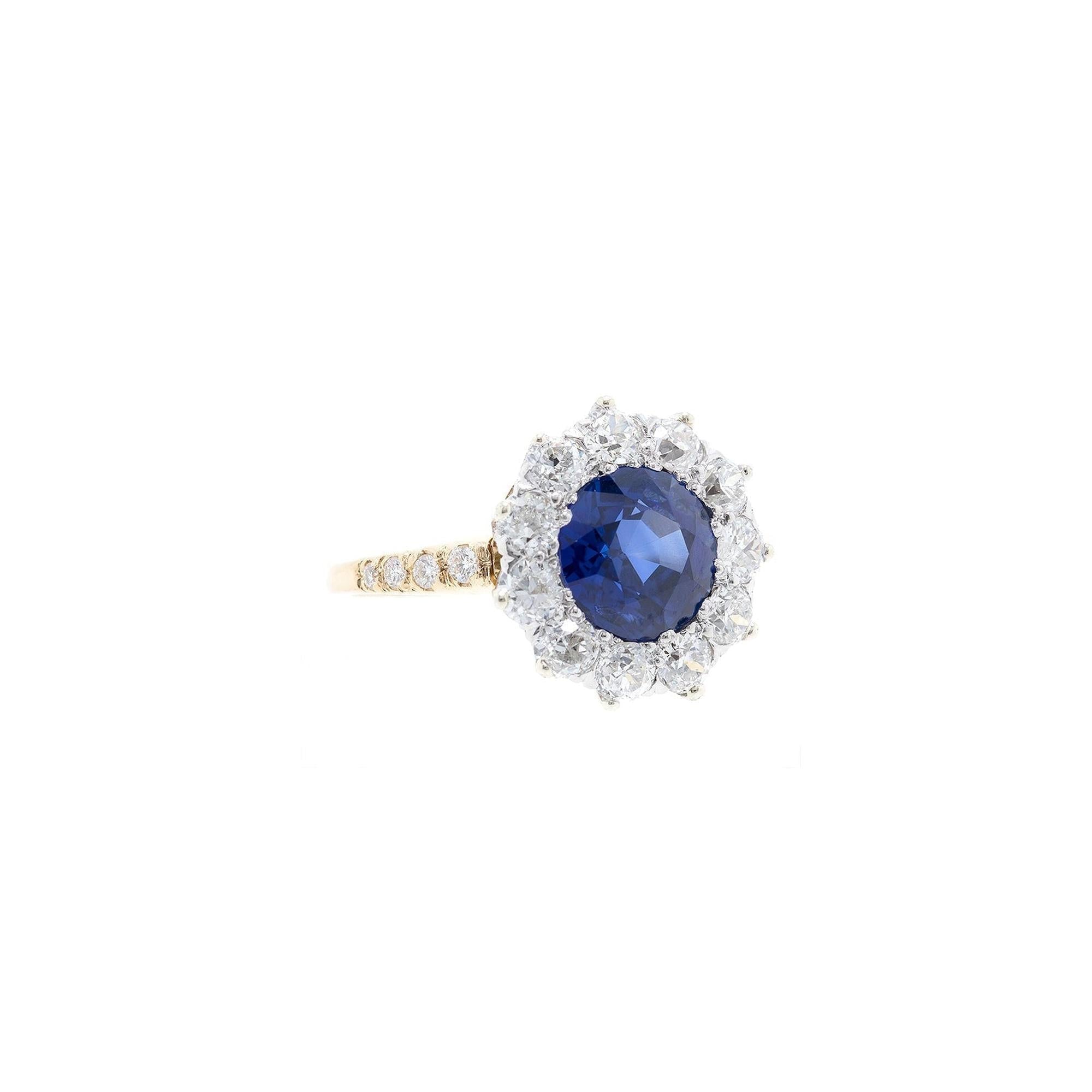Antique Art Deco Sapphire & Diamond Ring