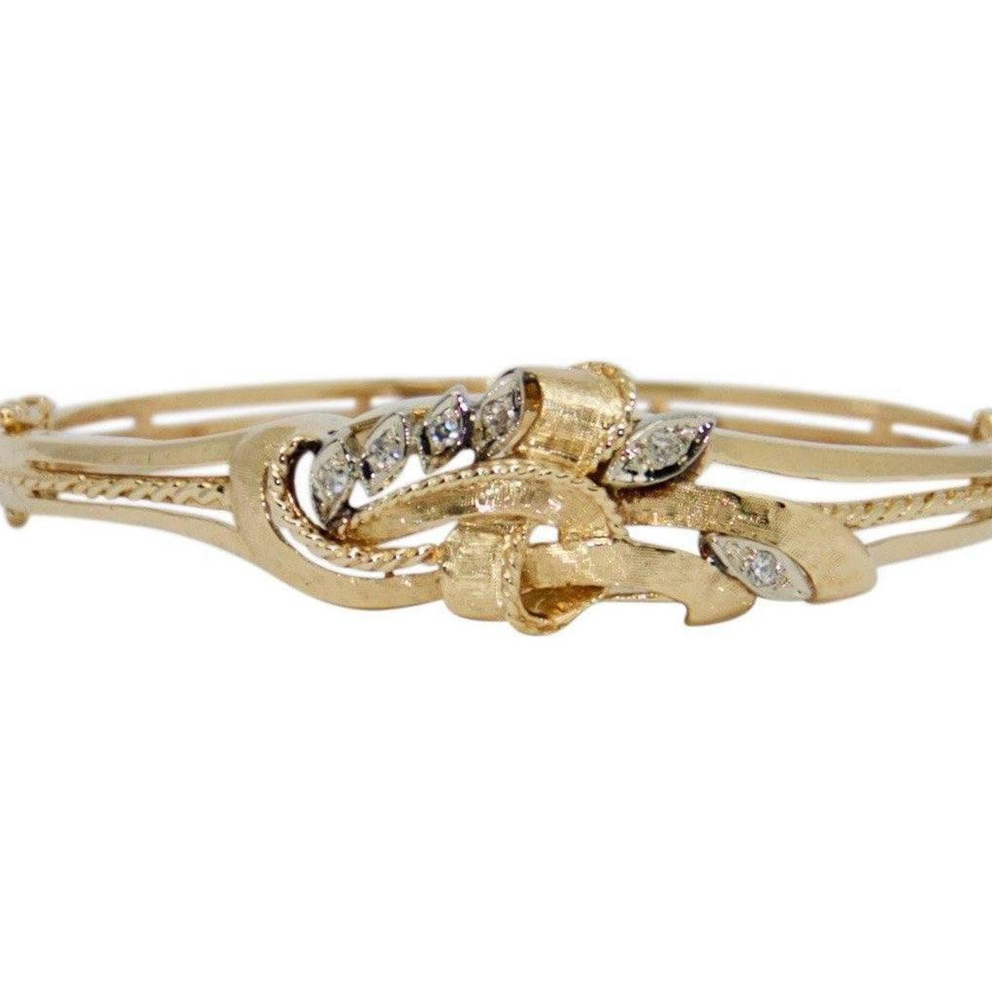 Antique Bangle Bracelet with Diamonds