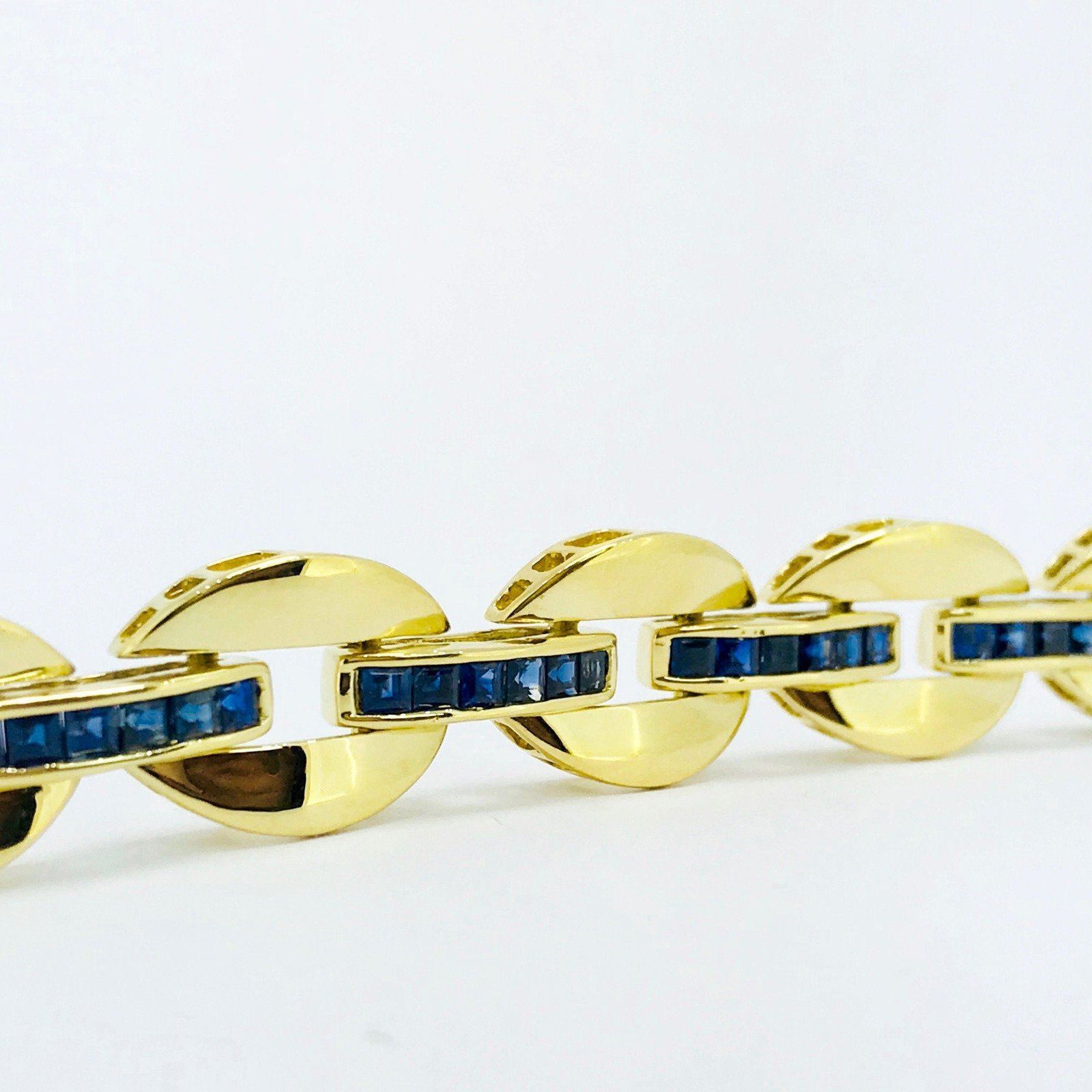 Antique Blue Sapphire Bracelet