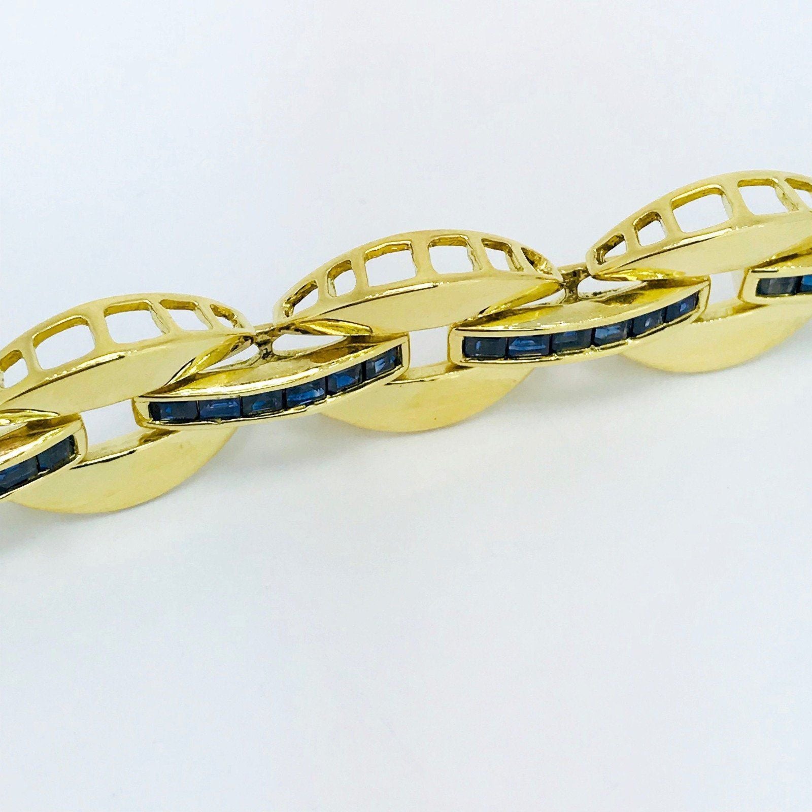 Antique Blue Sapphire Bracelet