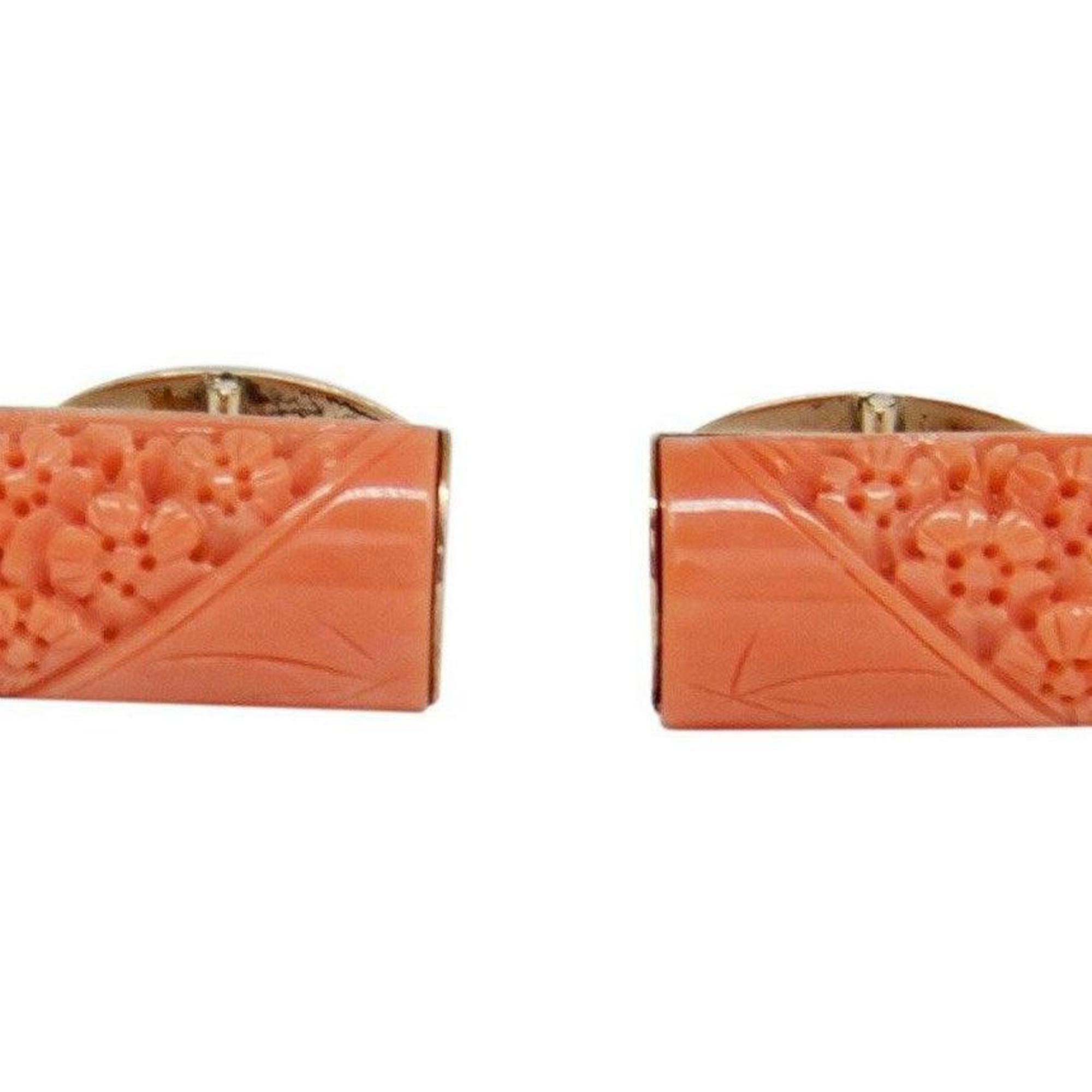 Antique Carved Coral Cufflinks