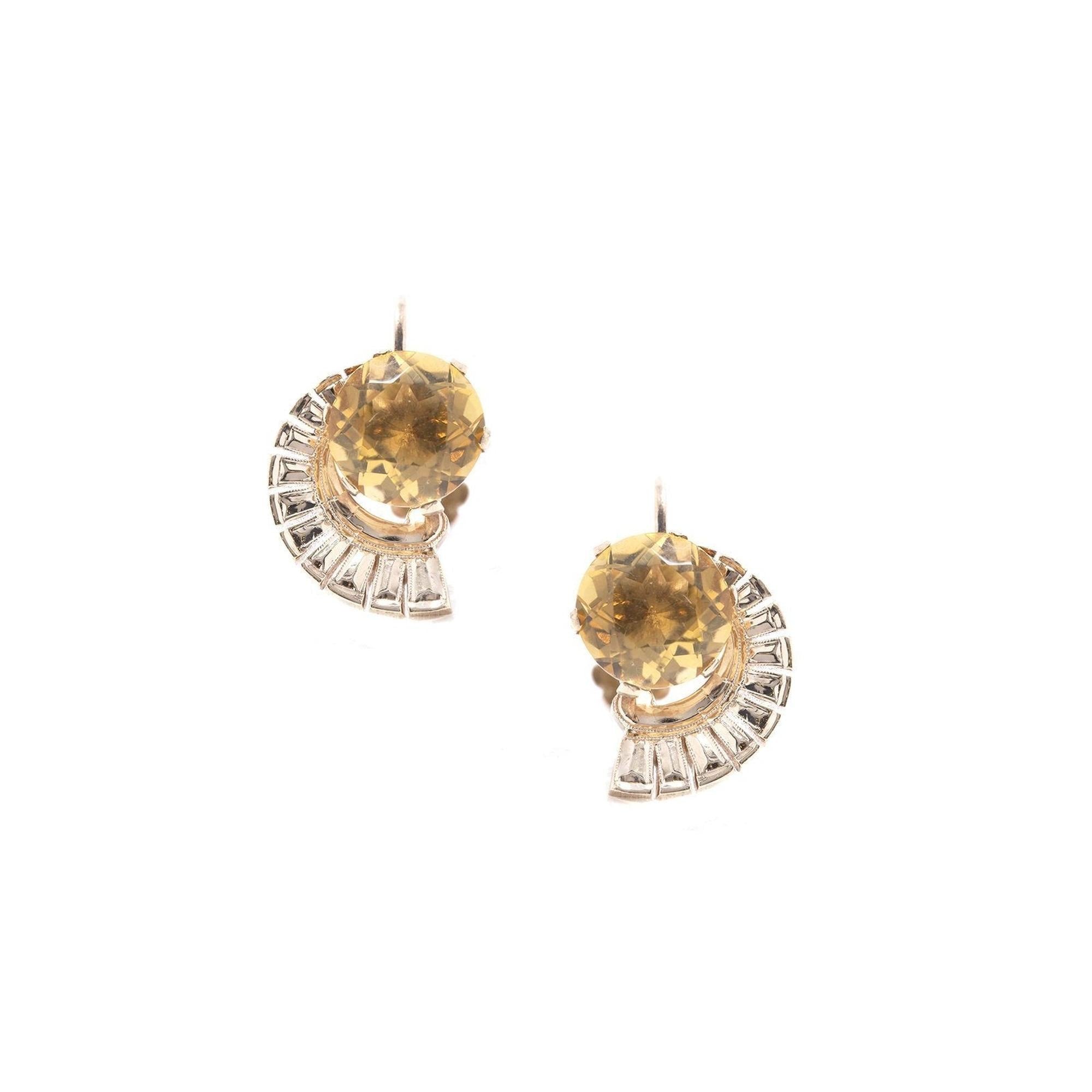 Antique Citrine Earrings