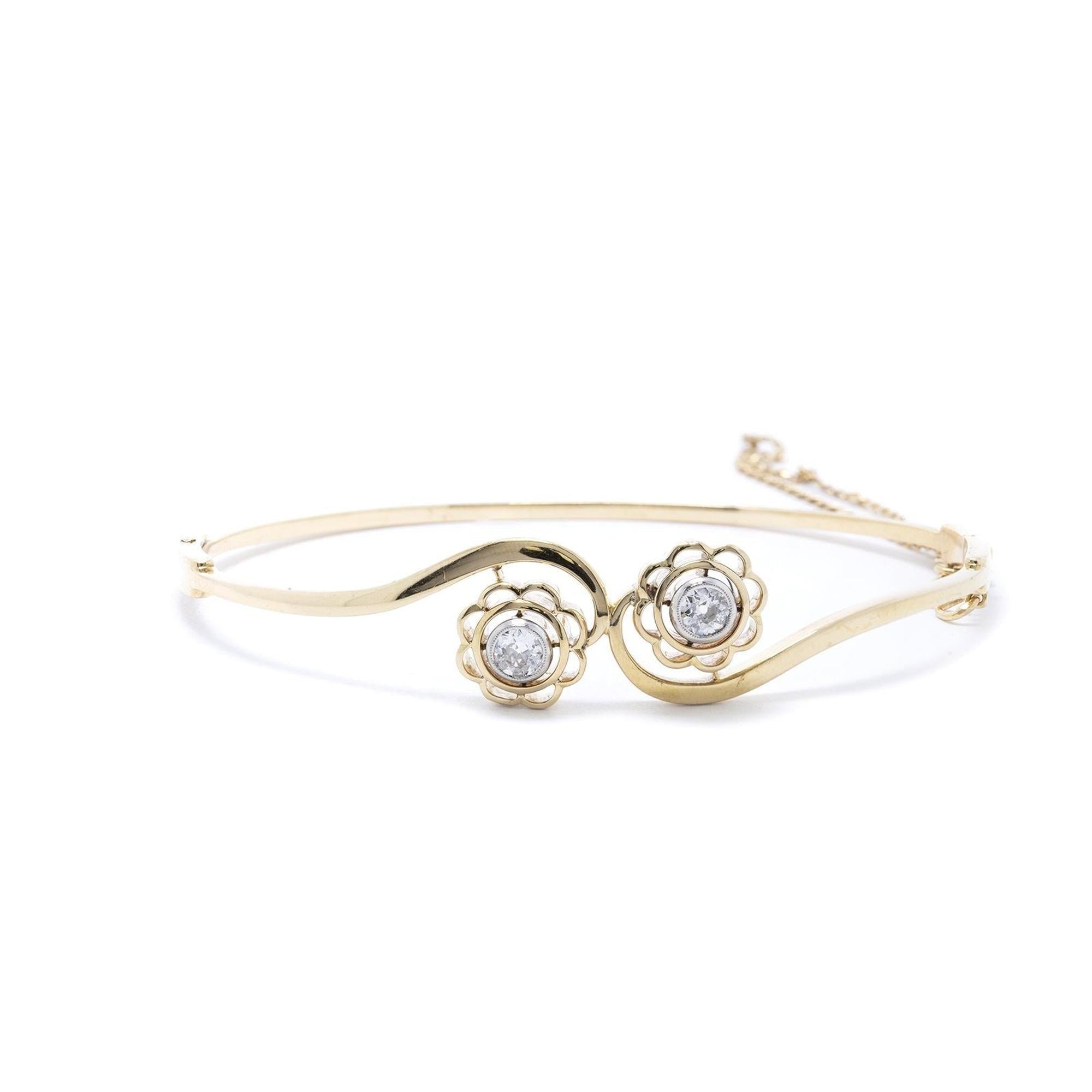 Antique Diamond Bangle Bracelet