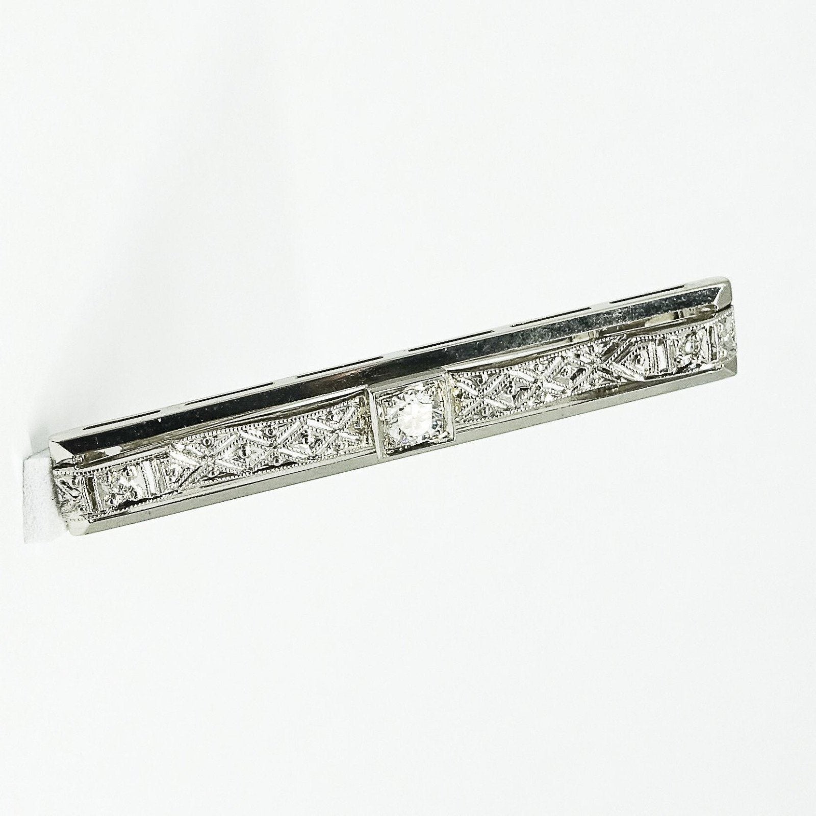 Antique Diamond Bar Brooch