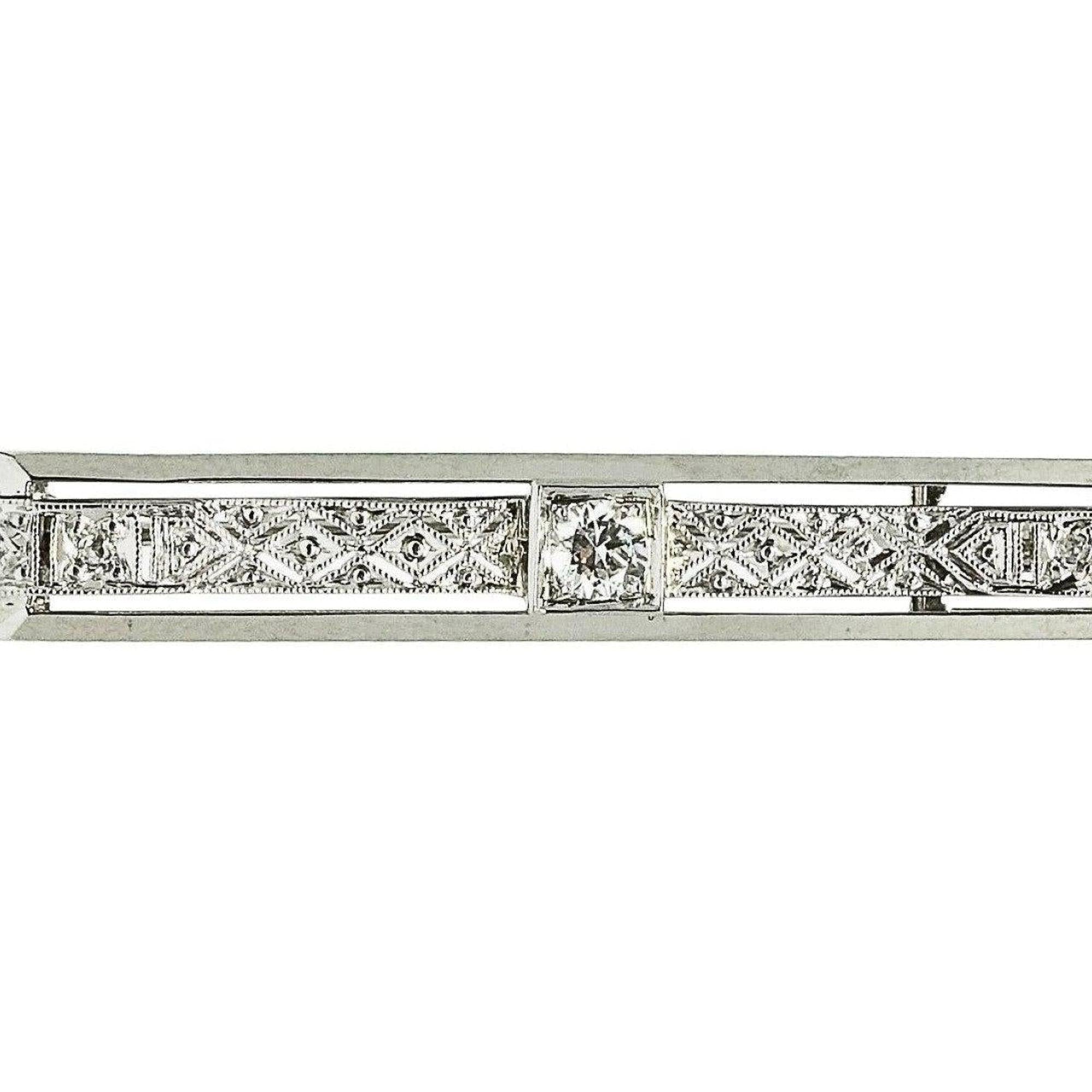 Antique Diamond Bar Brooch